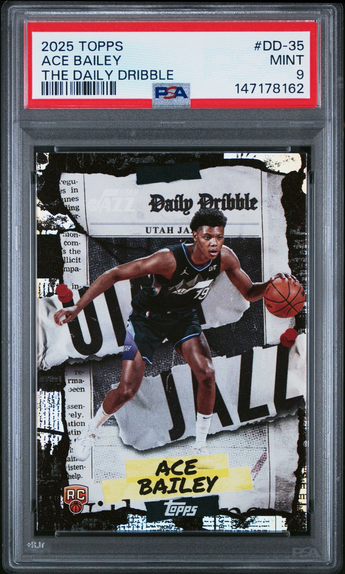 2025 Topps The Daily Dribble Ace Bailey #Dd-35 Mint 9 front