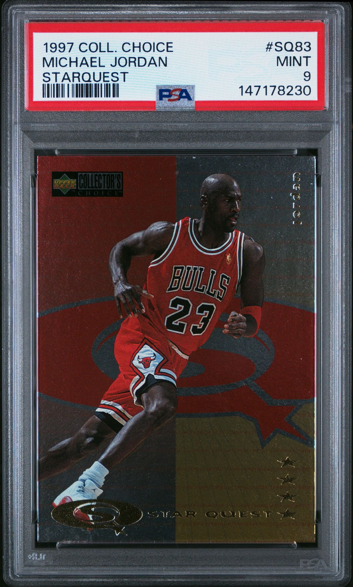 1997 Collector's Choice Starquest Michael Jordan #Sq83 (Starquest) Mint 9 front