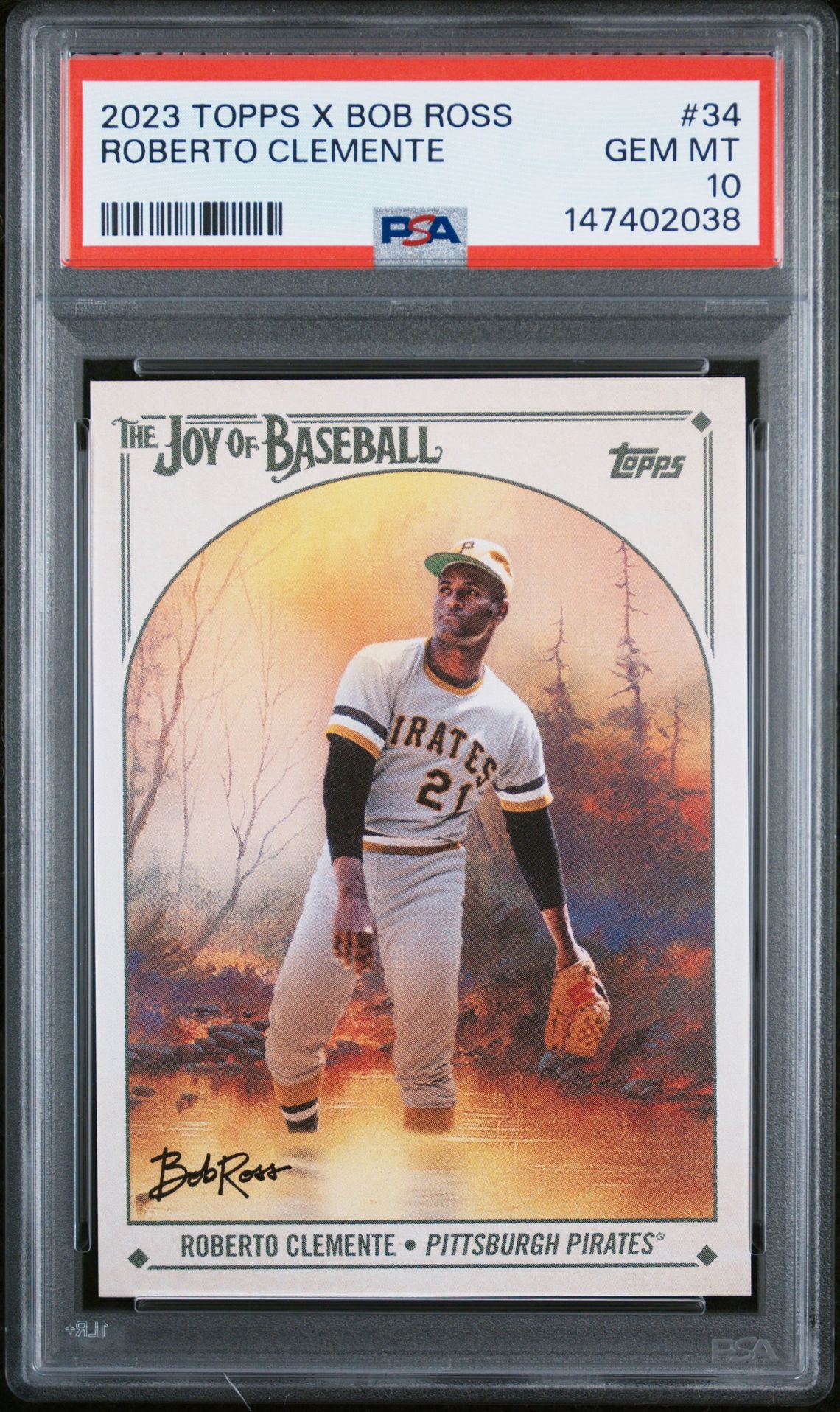 2023 Topps TOPPS X BOB ROSS THE JOY OF BASEBALL #34 Roberto Clemente front