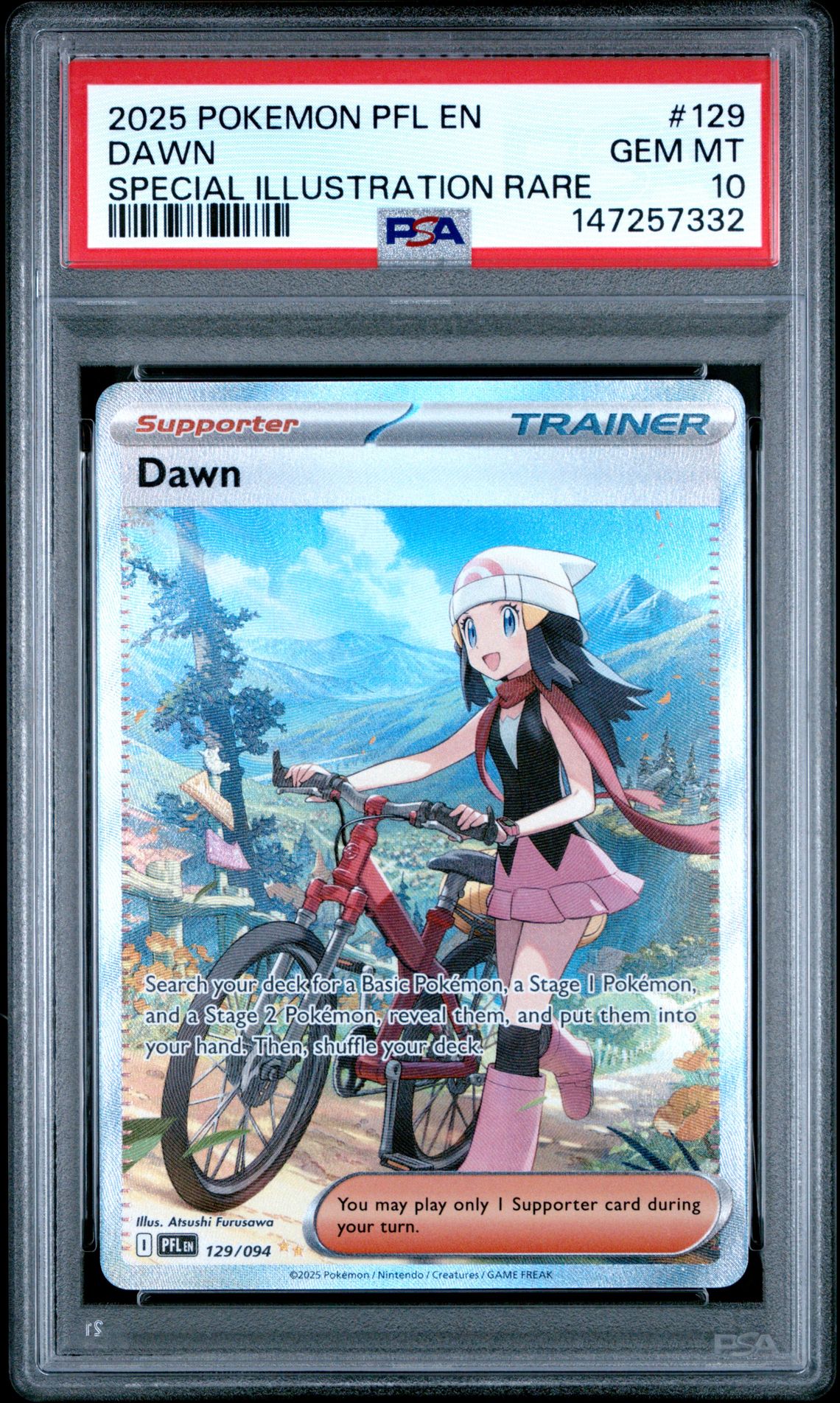 2025 Pokemon POKEMON PFL EN-PHANTASMAL FLAMES SPECIAL ILLUSTRATION RARE #129 Dawn front