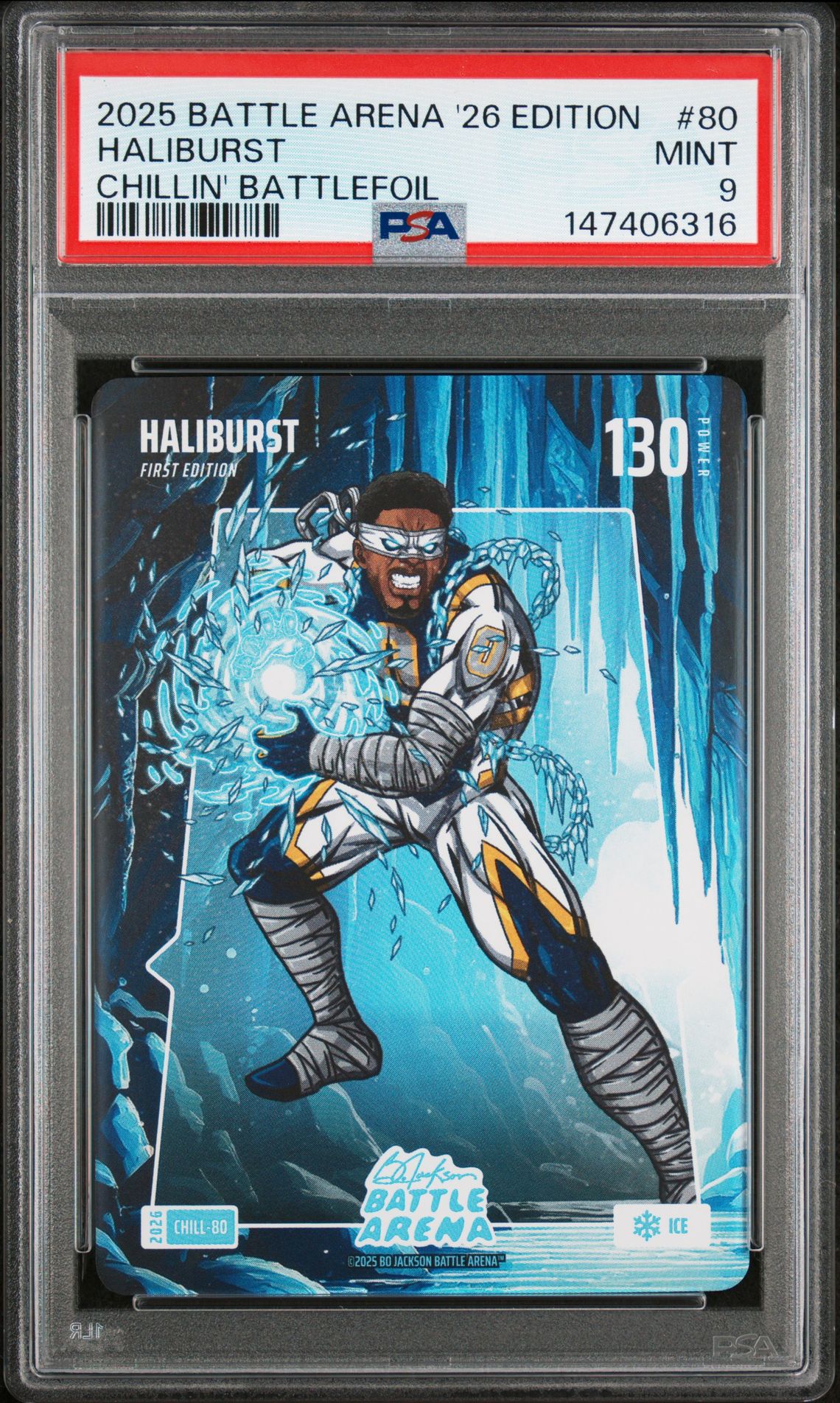 2025 Bo Jackson Battle Arena 2026 Edition Chillin' Battlefoil Haliburst #80 Mint 9 front