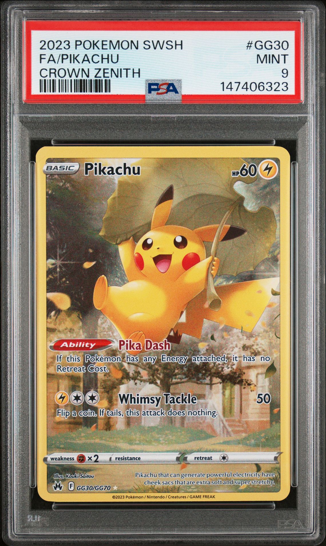 2023 Pokemon Sword And Shield Crown Zenith Fa/Pikachu #Gg30 (Crown Zenith) Mint 9 front