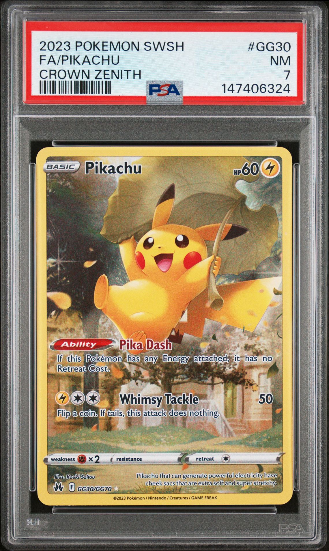 2023 Pokemon Sword And Shield Crown Zenith Fa/Pikachu #Gg30 (Crown Zenith) Nm 7 front
