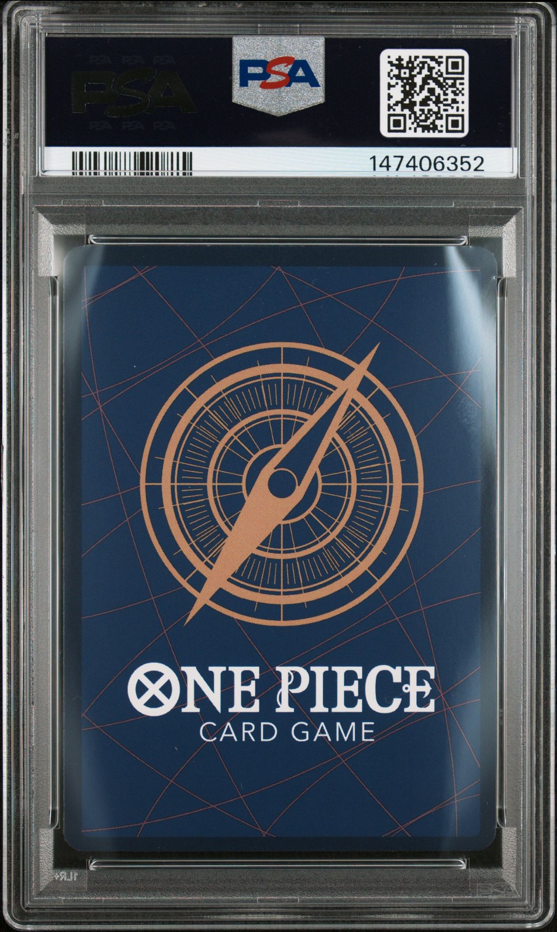 2025 One Piece Op11-A Fist Of Divine Speed Zeus #106 (Alternate Art) Gem Mt 10 back view - PSA certificate #147406352