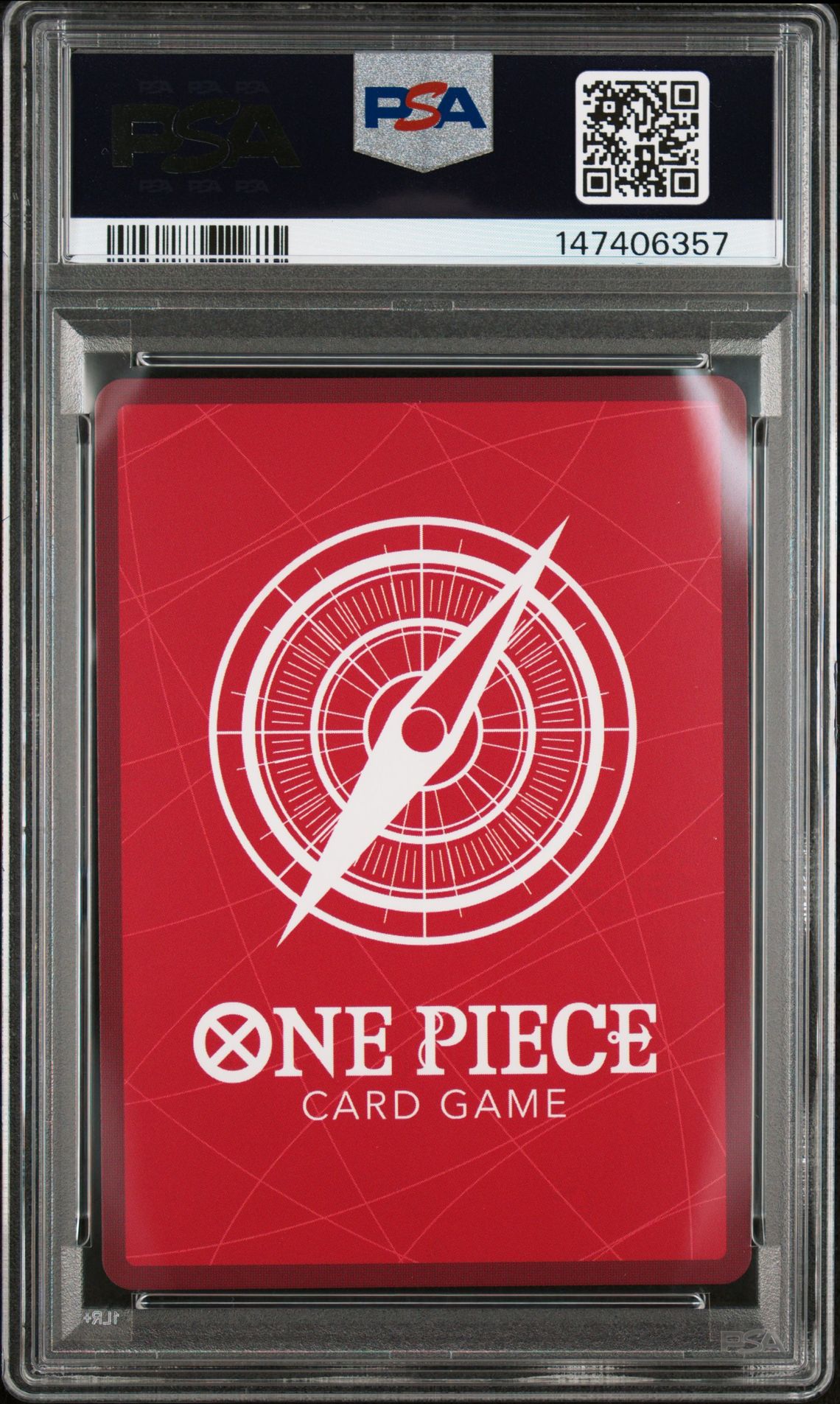 2026 One Piece Op14-Eb04-The Azure Sea's Seven Dracule Mihawk #020 (Alternate Art) Gem Mt 10 back view - PSA certificate #147406357