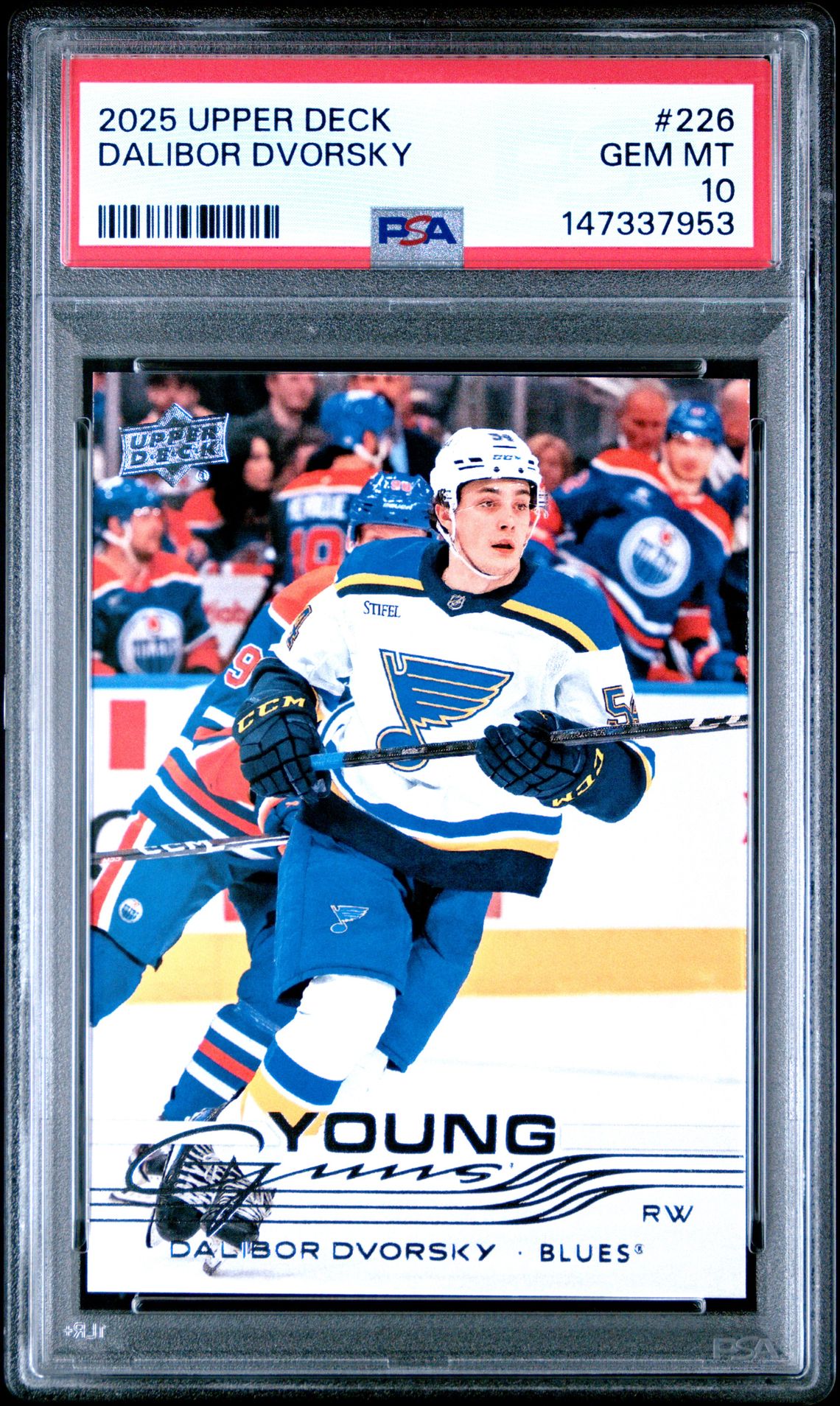 2025 Upper Deck Dalibor Dvorsky #226 Gem Mt 10 front