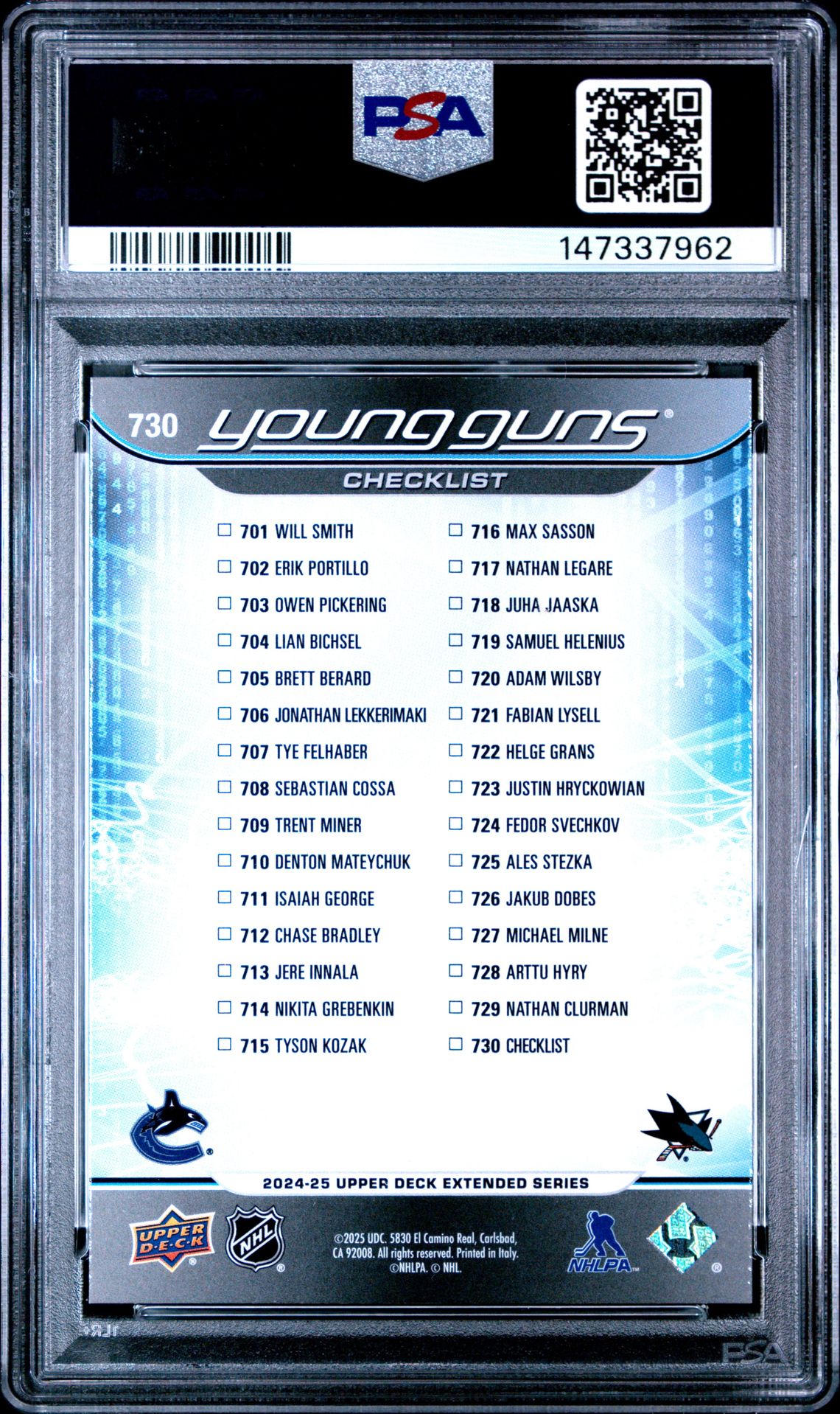 2024 Upper Deck Lekkerimaki/Smith #730 Mint 9 back