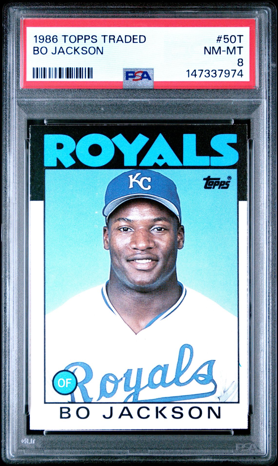 1986 Topps Traded Bo Jackson #50T Nm-Mt 8 front