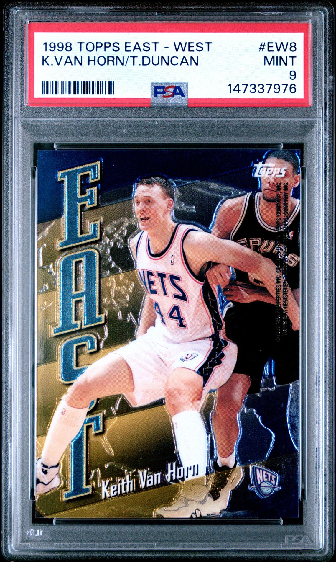 1998 Topps East - West K.van Horn/T.duncan #Ew8 Mint 9 front