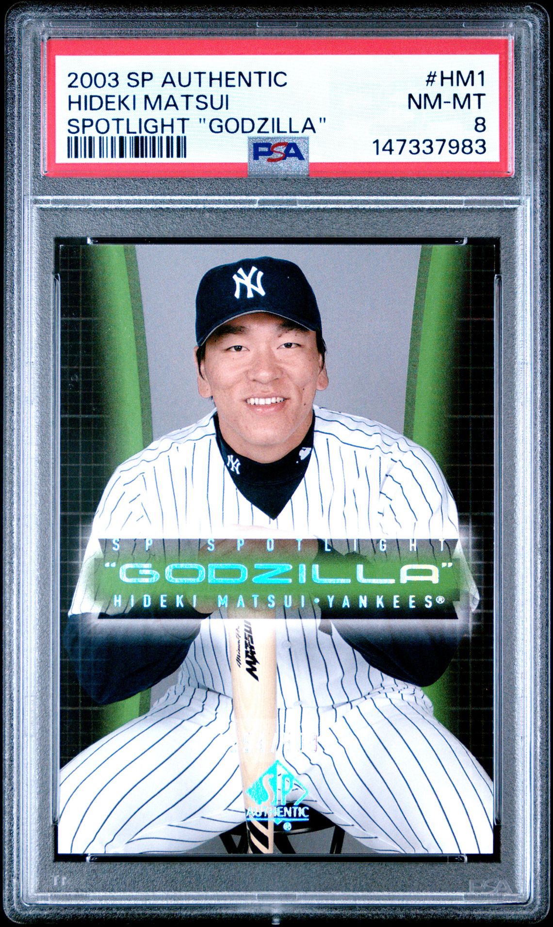 2003 Sp Authentic Spotlight "Godzilla" Hideki Matsui #Hm1 (Spotlight "Godzilla") Nm-Mt 8 front