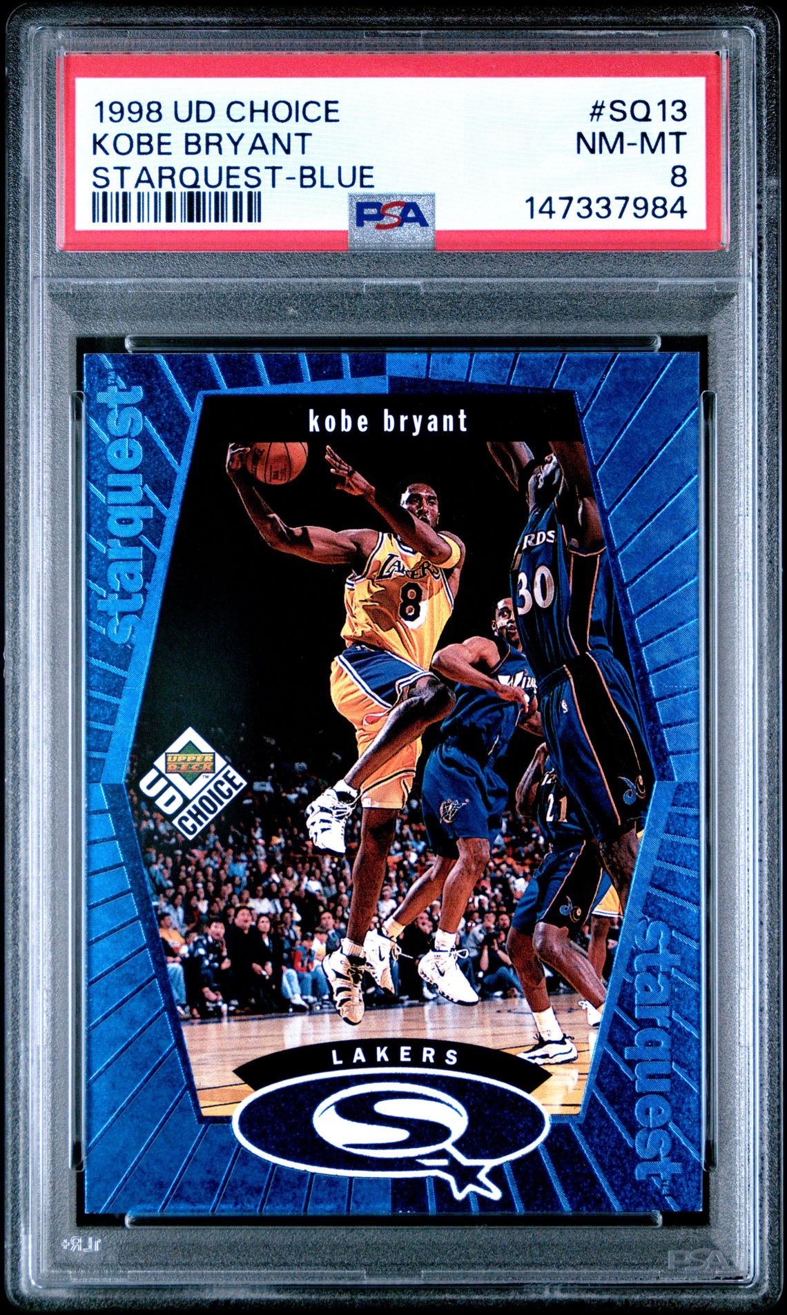 1998 Ud Choice Starquest Kobe Bryant #Sq13 (Starquest-Blue) Nm-Mt 8 front