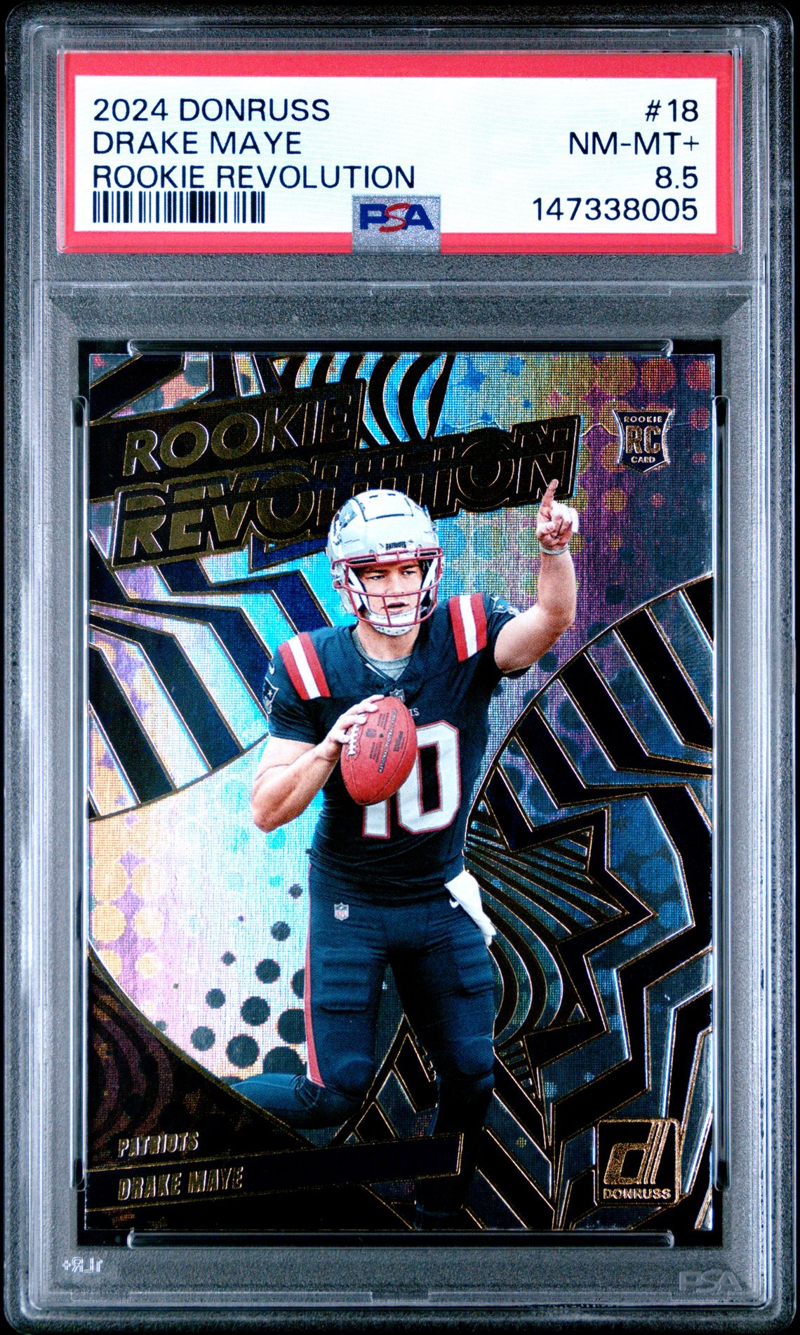 2024 Panini Donruss Rookie Revolution Drake Maye #18 Nm-Mt+ 8.5 front