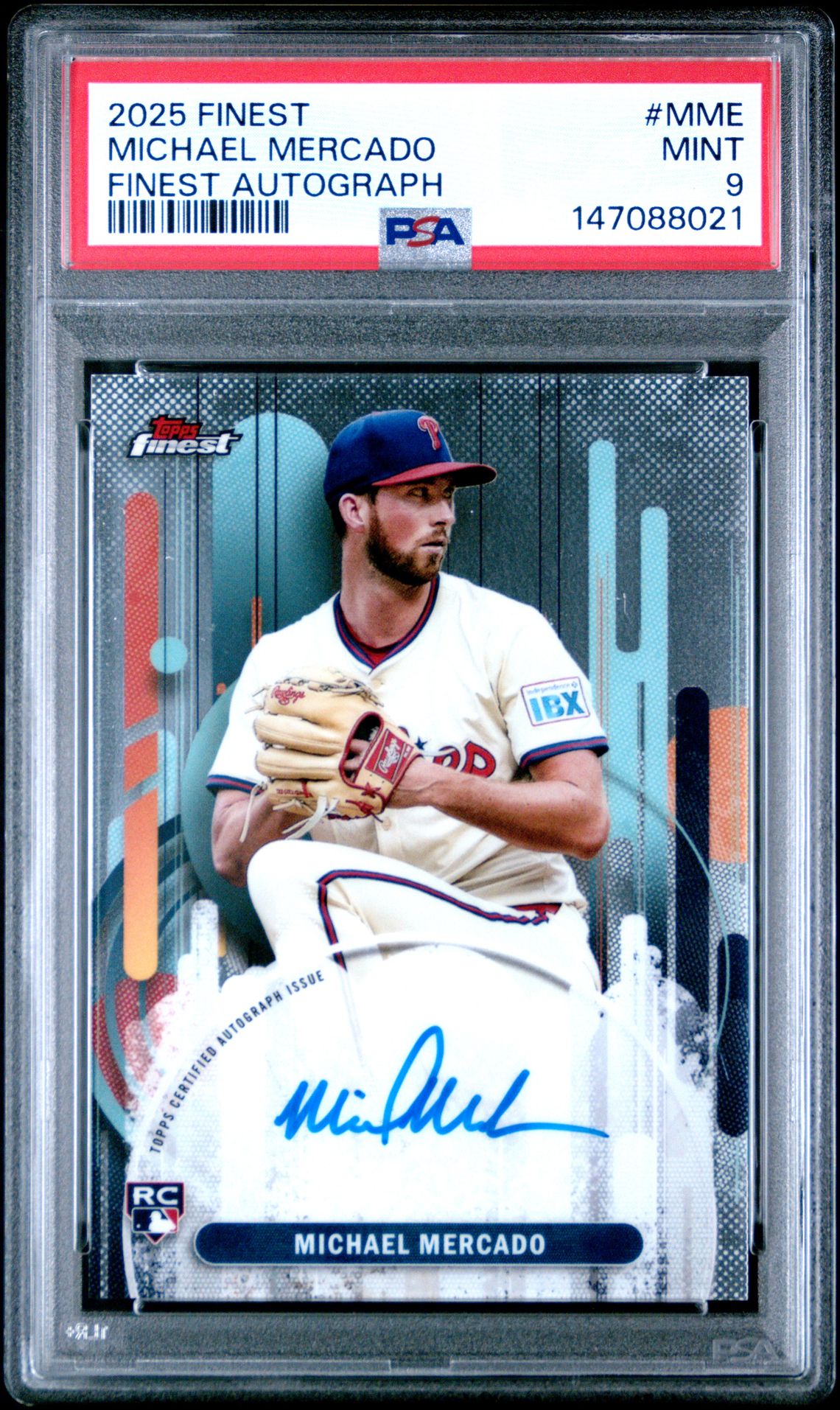 2025 Topps Finest Finest Autographs Michael Mercado #Mme Mint 9 front