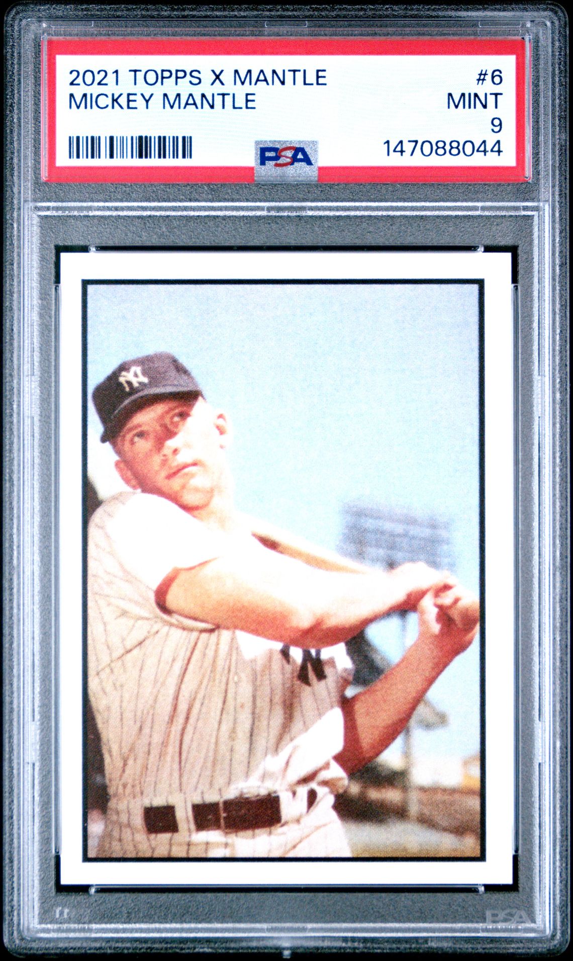 2021 Topps X Mickey Mantle Collection Mickey Mantle #6 Mint 9 front