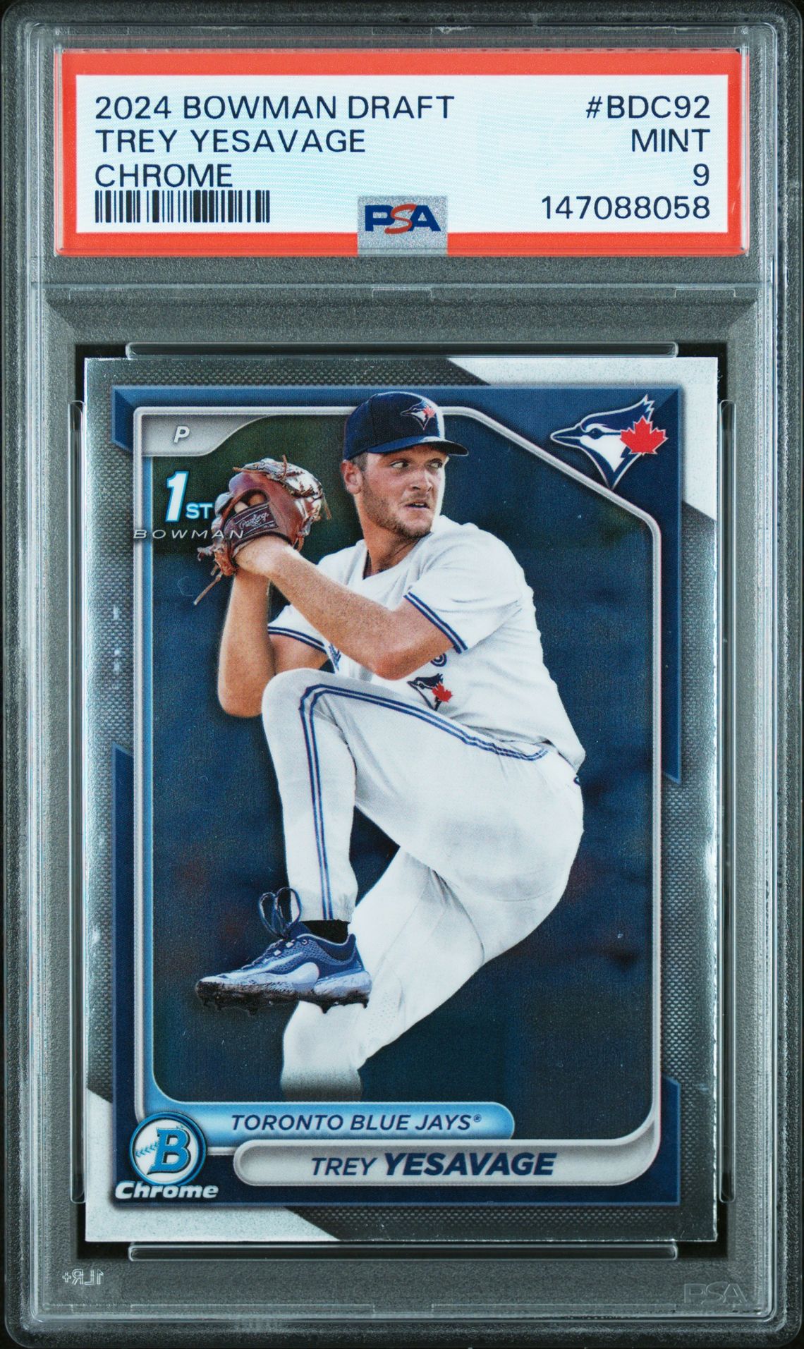 2024 Bowman Draft Trey Yesavage #Bdc92 (Chrome) Mint 9 front