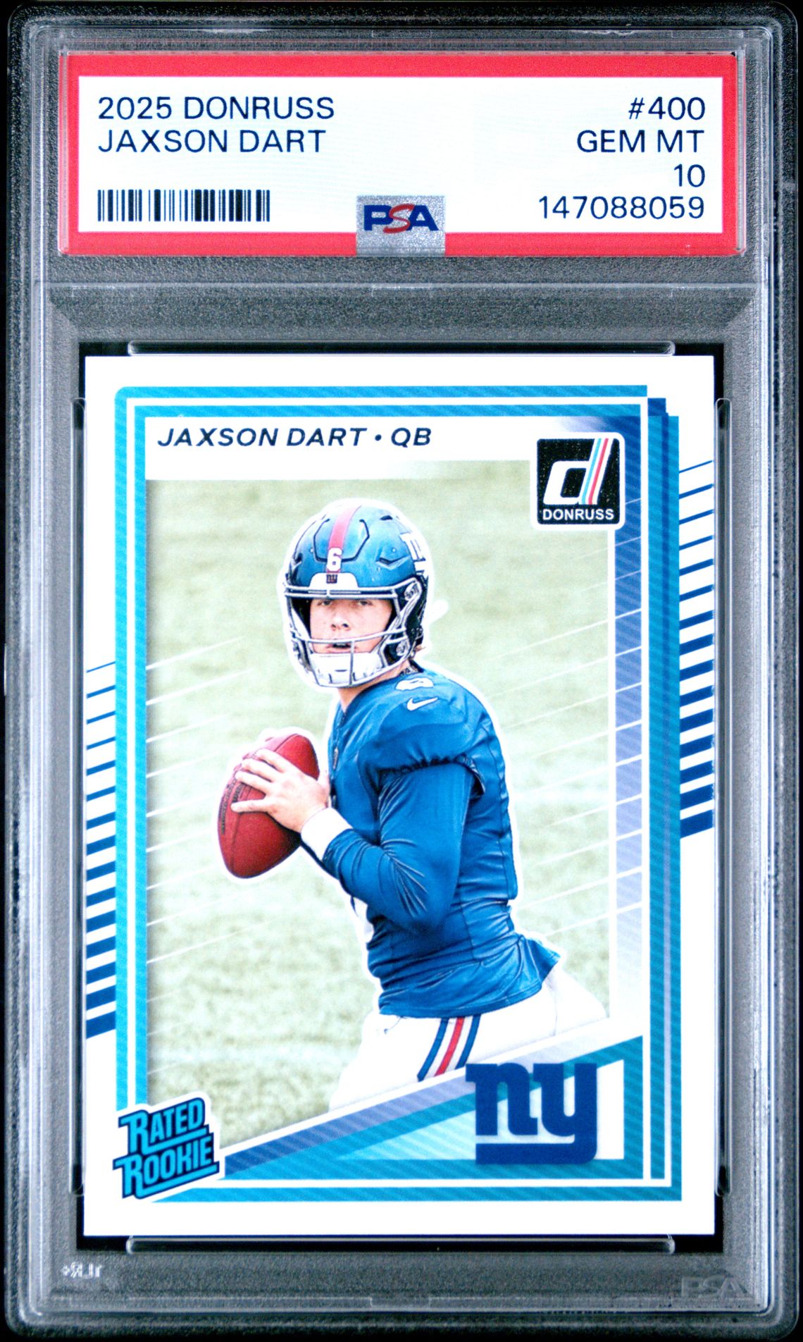 2025 Panini Donruss Jaxson Dart #400 Gem Mt 10 front