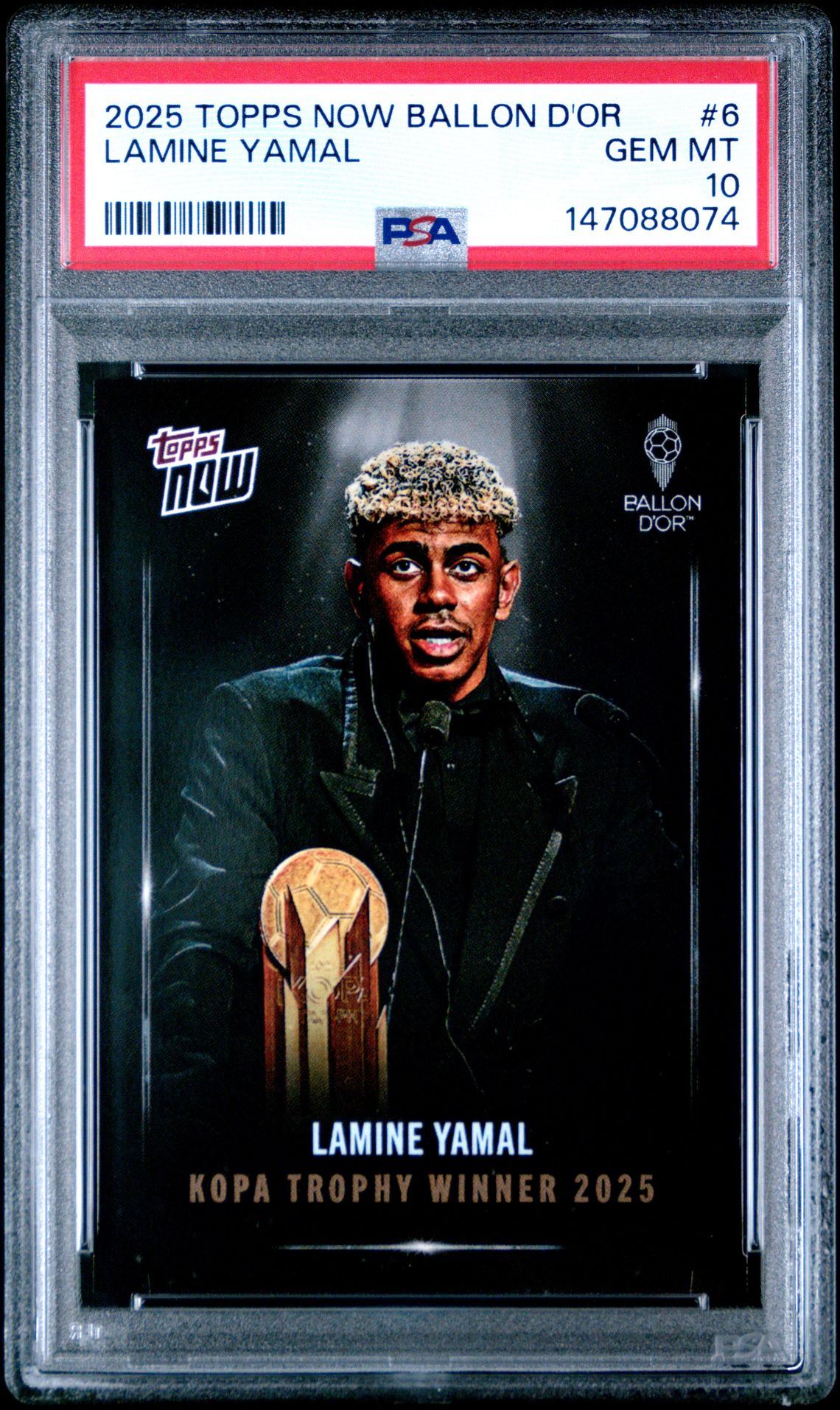 2025 Topps Now Ballon D'or Lamine Yamal #6 Gem Mt 10 front