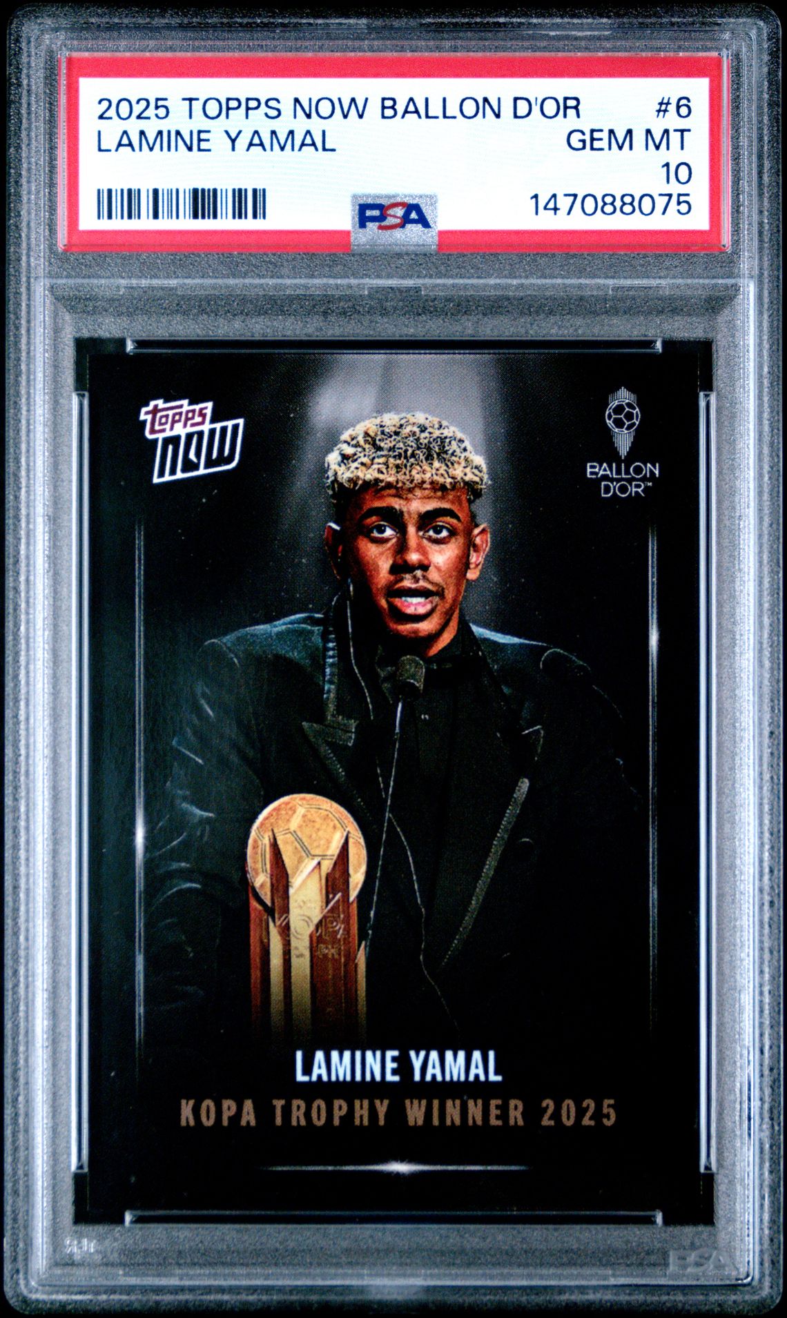 2025 Topps Now Ballon D'or Lamine Yamal #6 Gem Mt 10 front