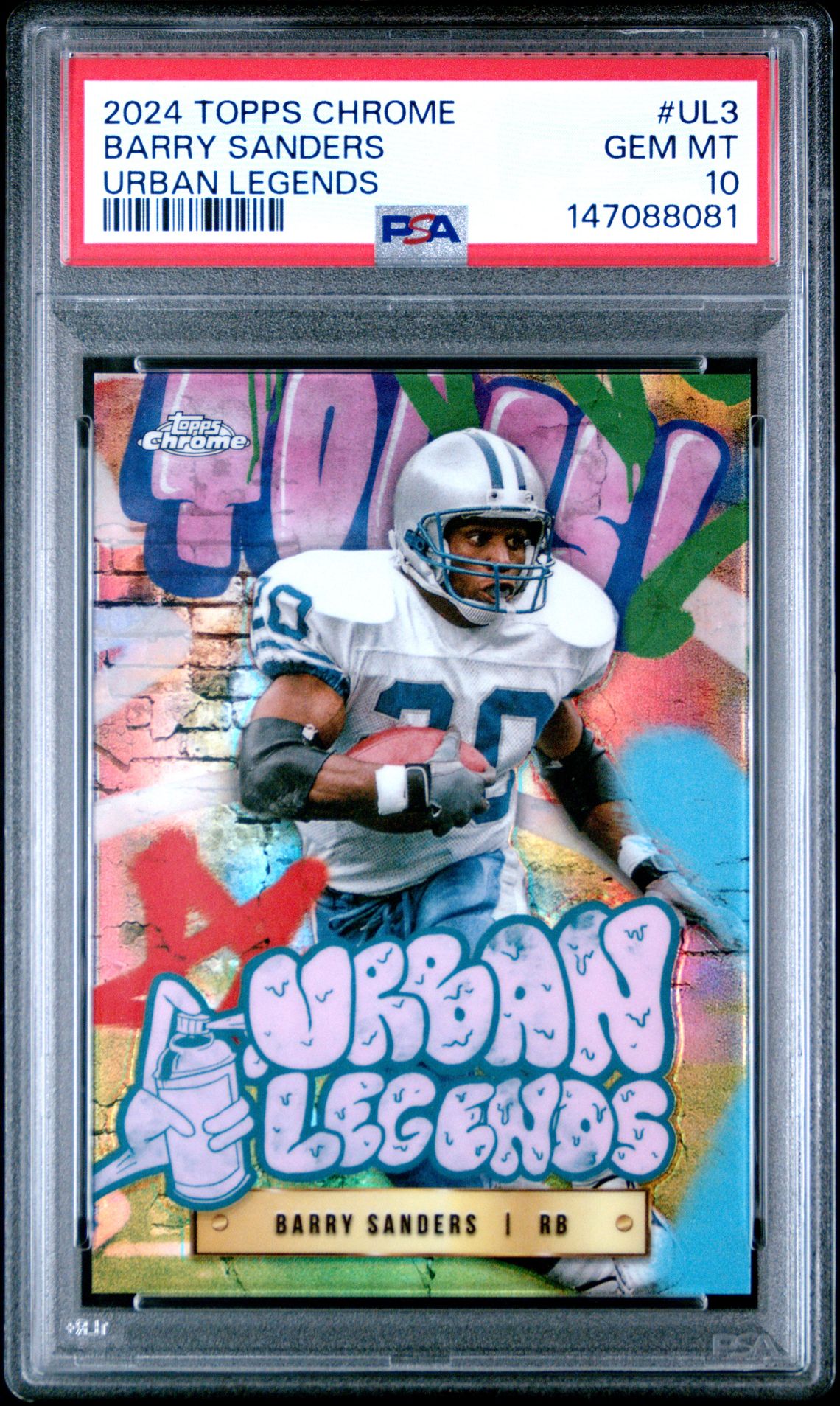 2024 Topps Chrome Urban Legends Barry Sanders #Ul3 Gem Mt 10 front