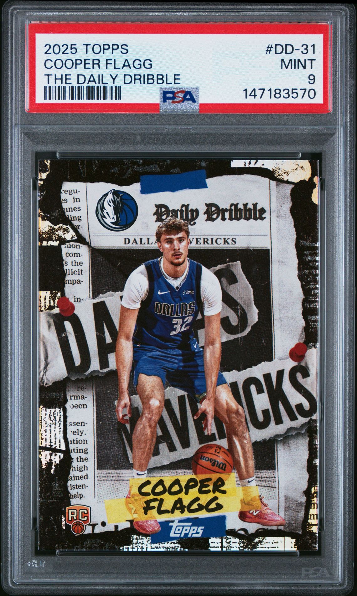 2025 Topps The Daily Dribble Cooper Flagg #Dd-31 Mint 9 front