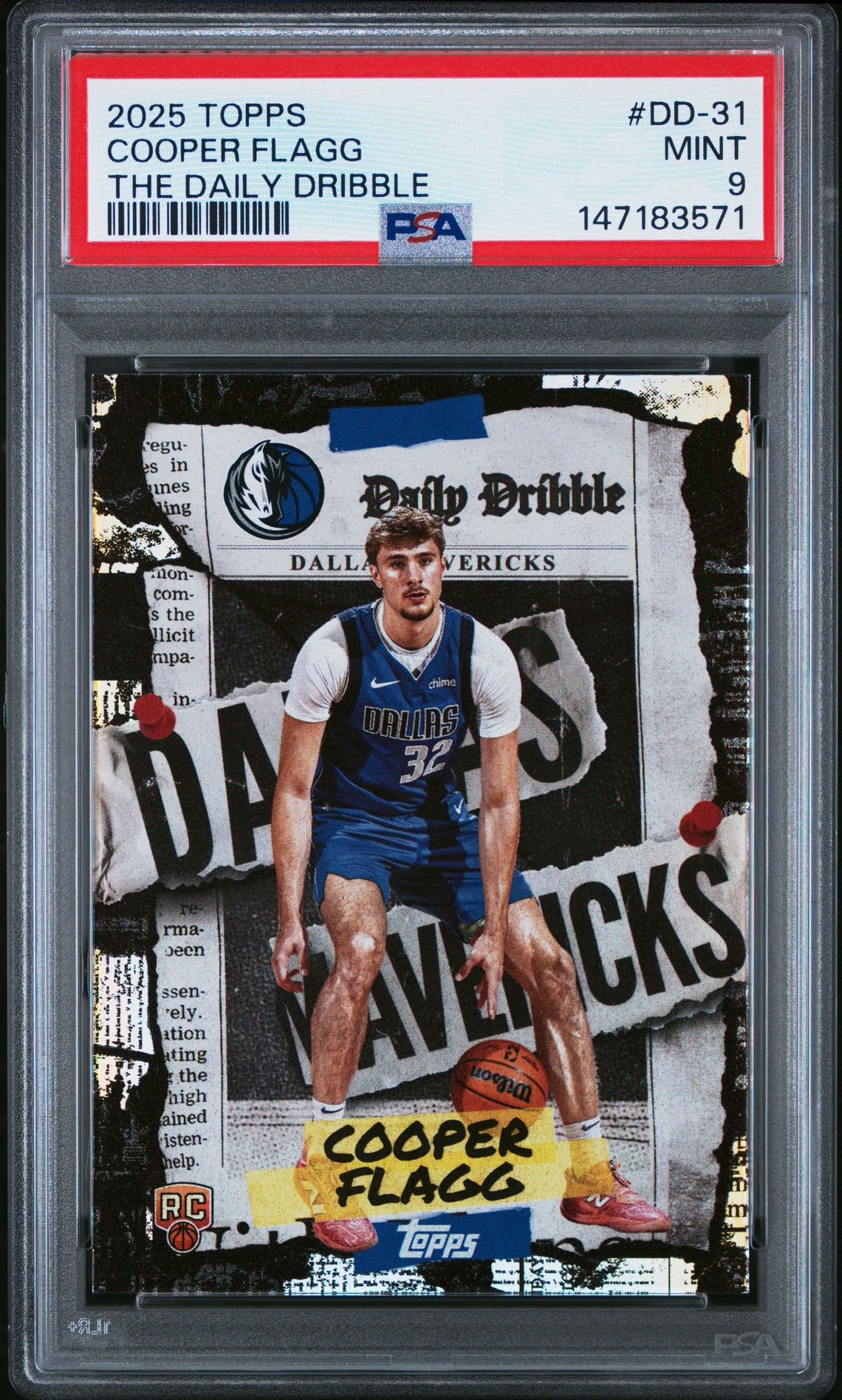 2025 Topps The Daily Dribble Cooper Flagg #Dd-31 Mint 9 front