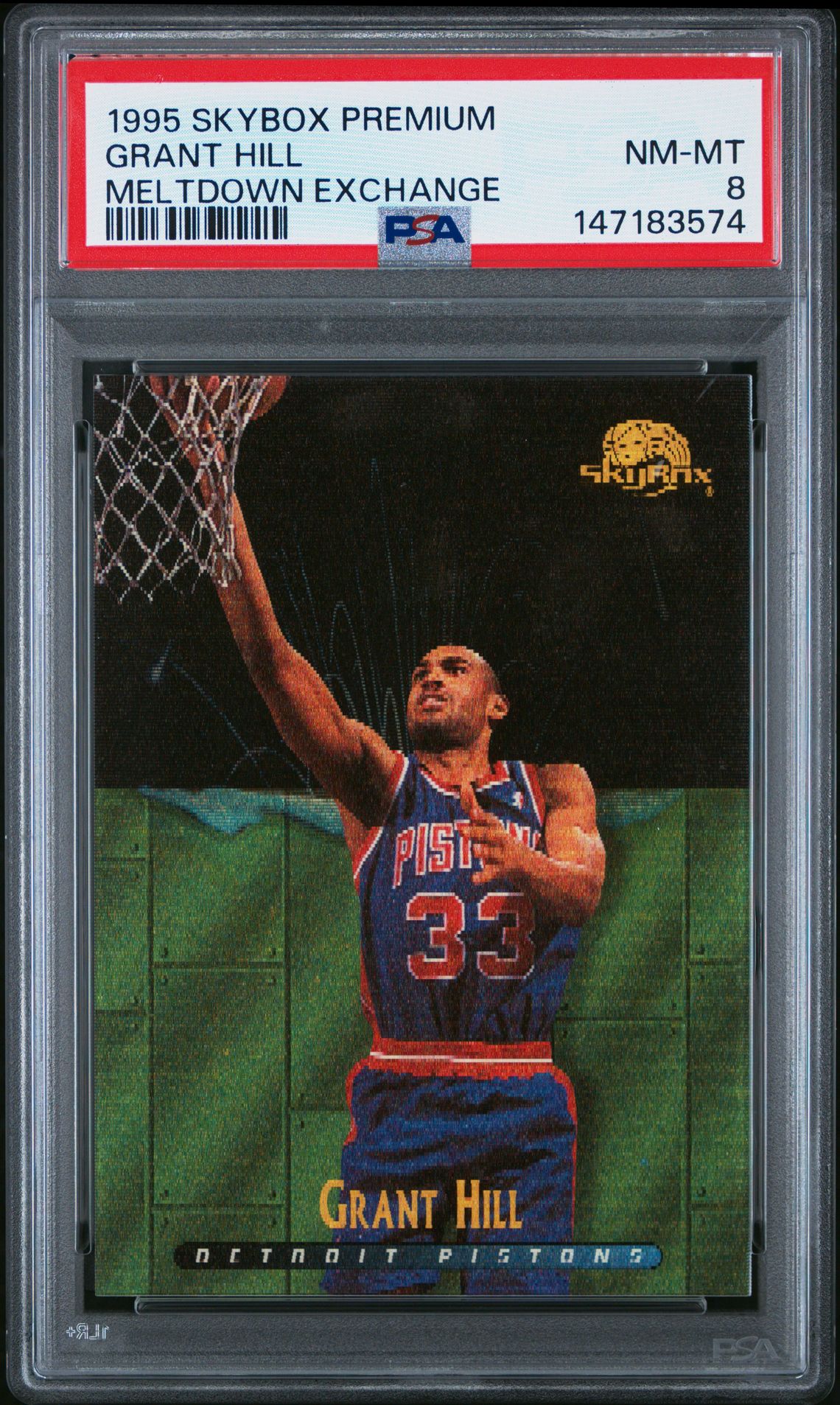 1995 Skybox Premium Grant Hill (Meltdown Exchange) Nm-Mt 8 front