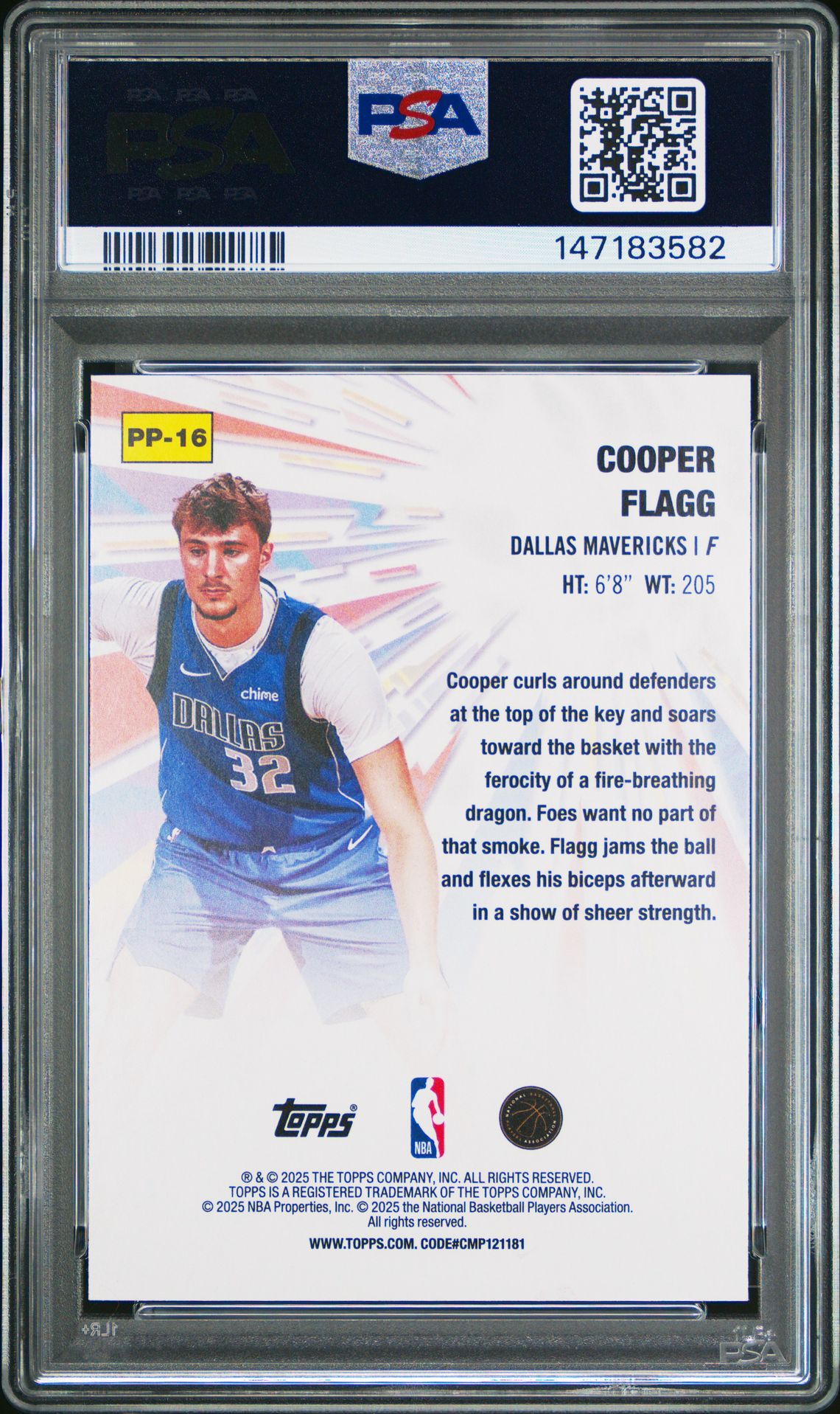2025 Topps Power Players Cooper Flagg #Pp-16 Nm-Mt 8 back