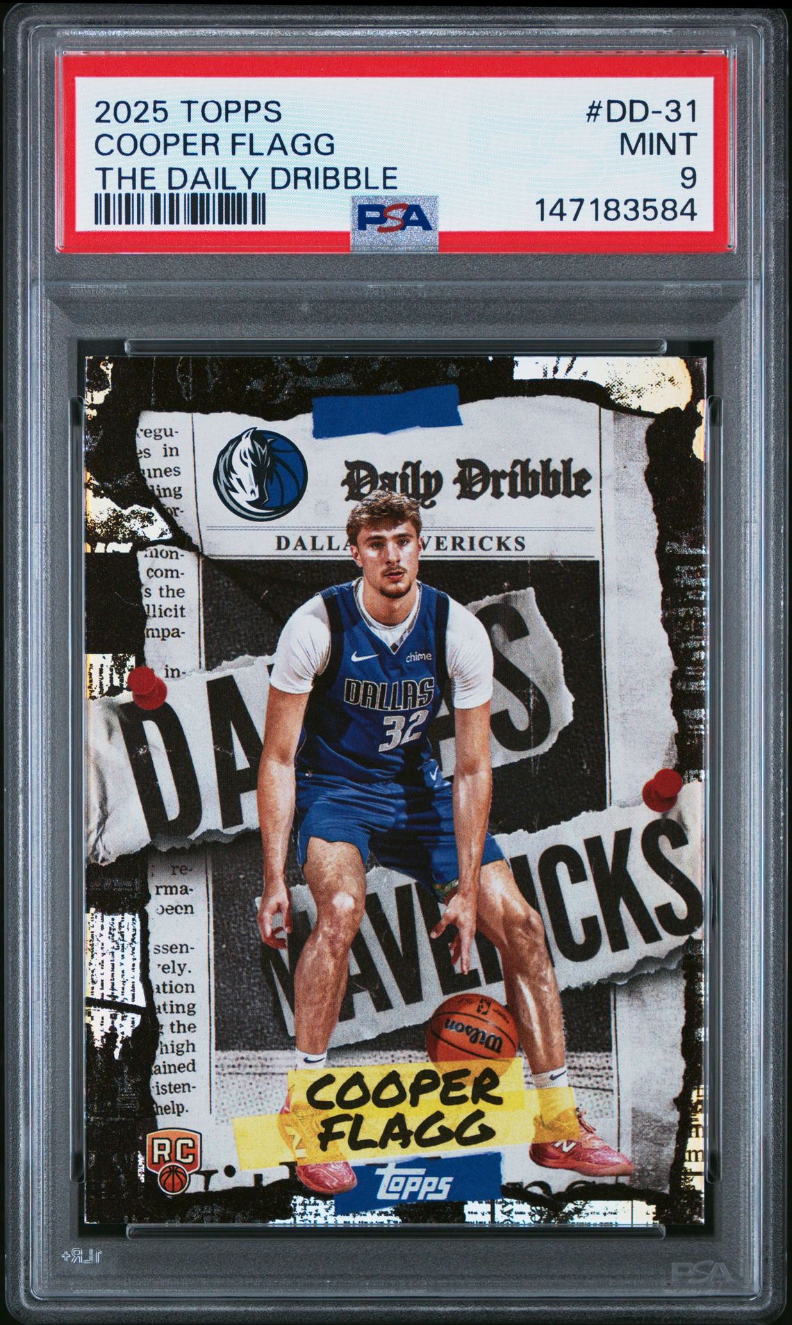 2025 Topps The Daily Dribble Cooper Flagg #Dd-31 Mint 9 front