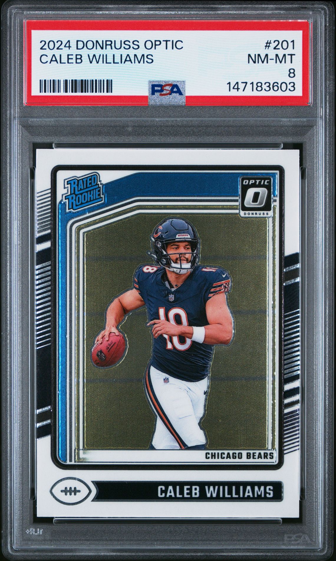 2024 Panini Donruss Optic Caleb Williams #201 Nm-Mt 8 front