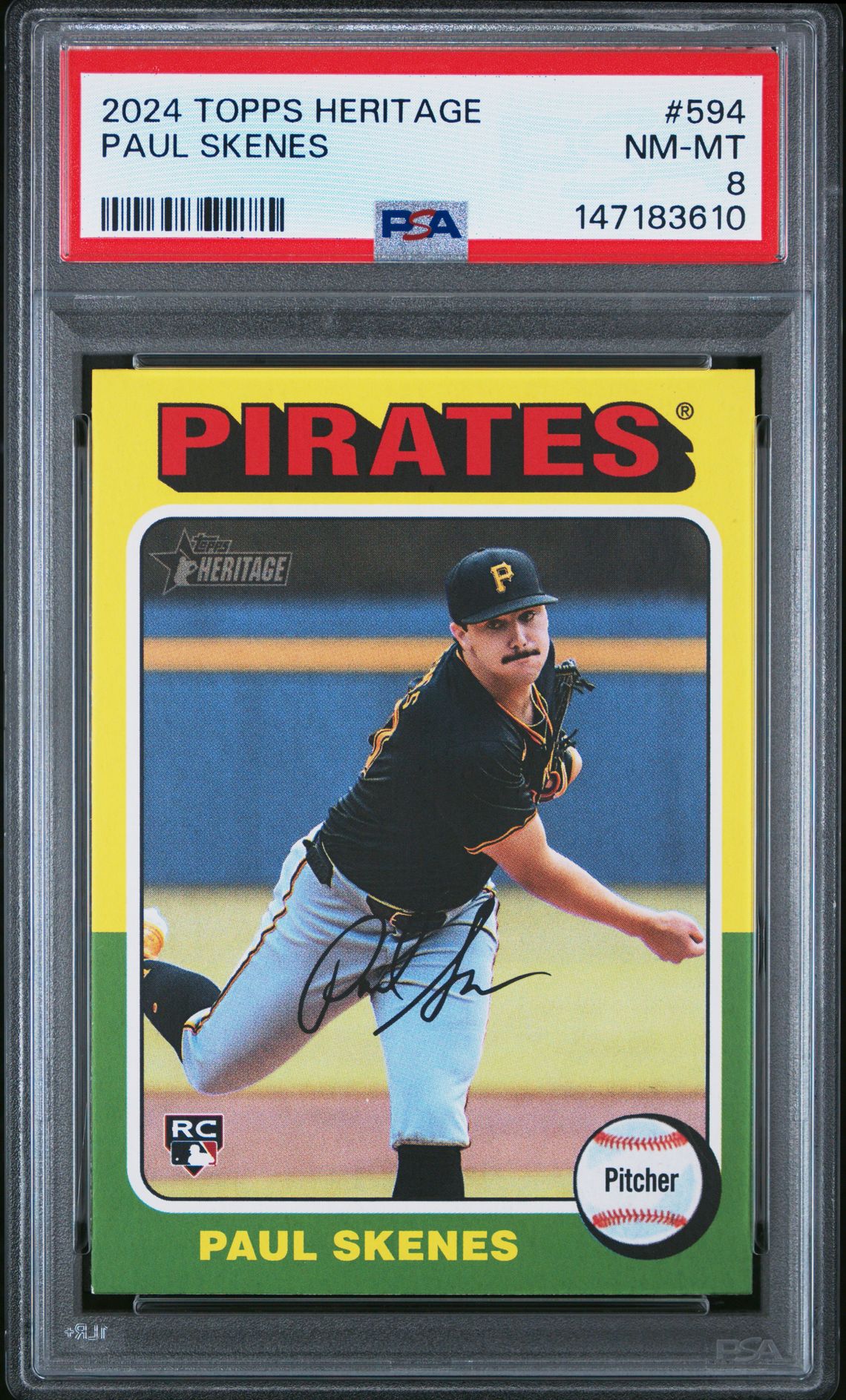 2024 Topps Heritage Paul Skenes #594 Nm-Mt 8 front