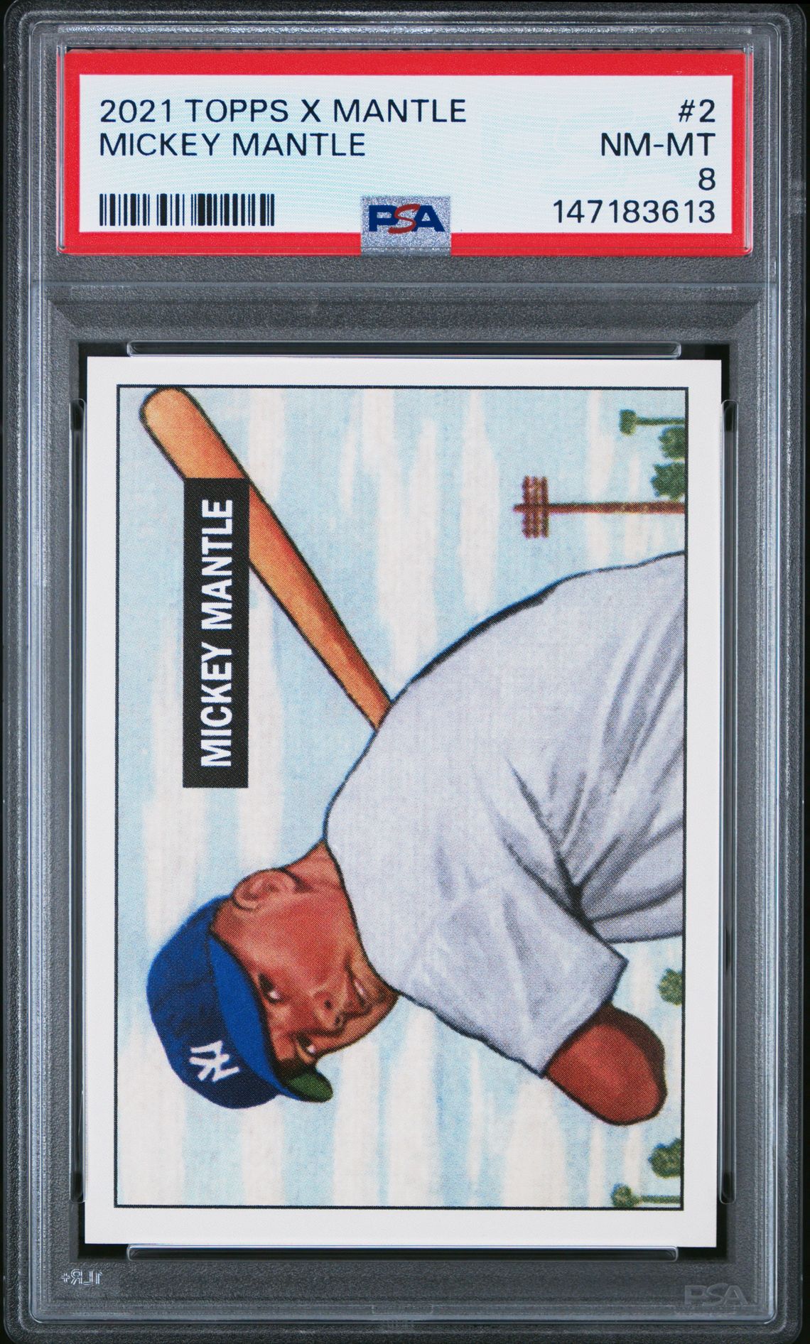 2021 Topps X Mickey Mantle Collection Mickey Mantle #2 Nm-Mt 8 front