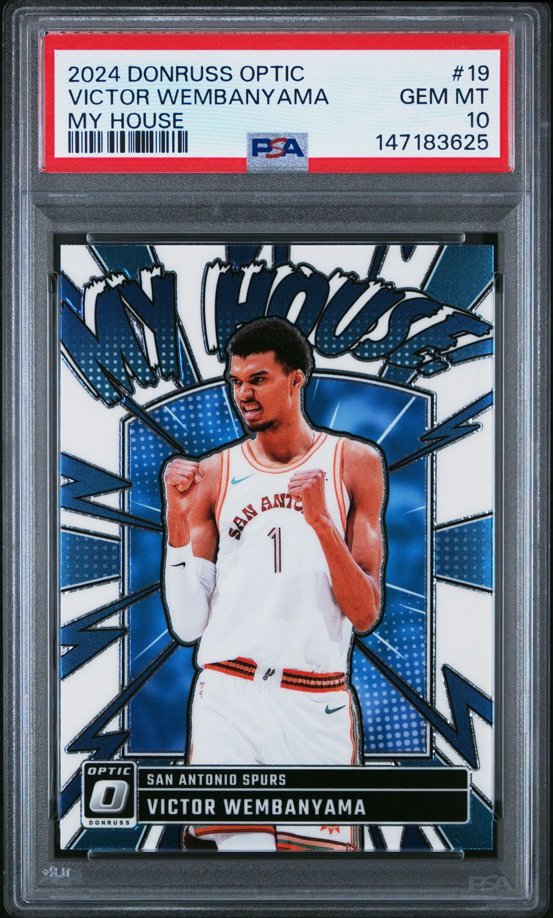 2024 Panini Donruss Optic My House Victor Wembanyama #19 Gem Mt 10 front