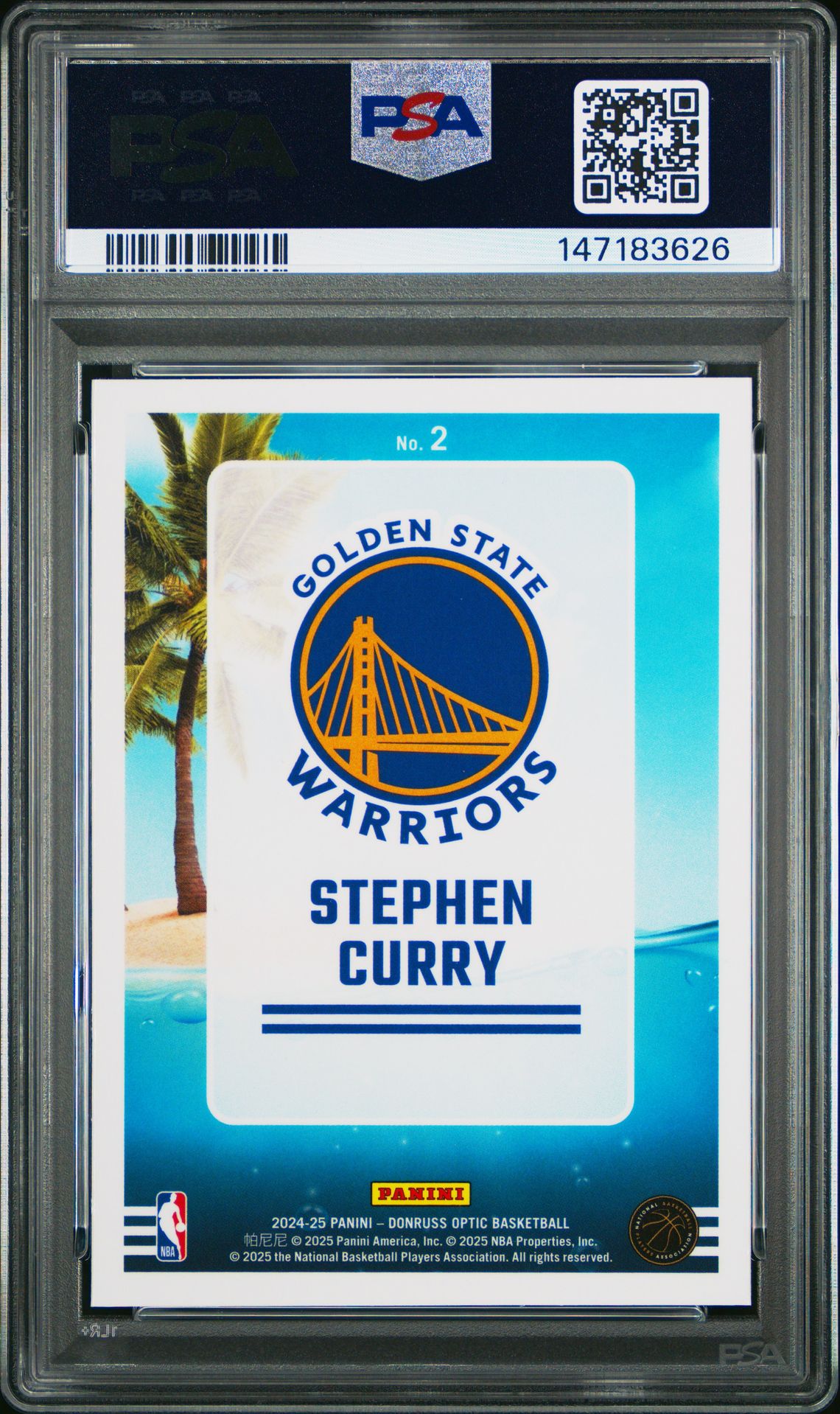 2024 Panini Donruss Optic Splash! Stephen Curry #2 Mint 9 back