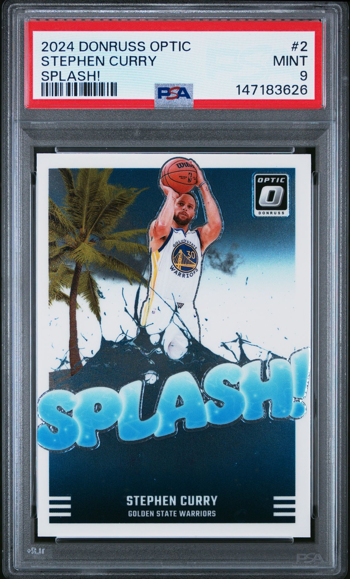 2024 Panini Donruss Optic Splash! Stephen Curry #2 Mint 9 front