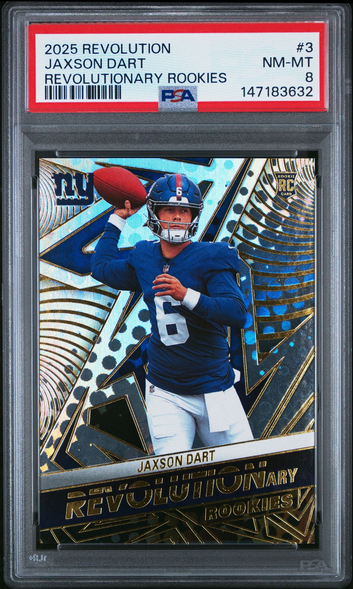 2025 Panini Revolution Revolutionary Rookies Jaxson Dart #3 Nm-Mt 8 front