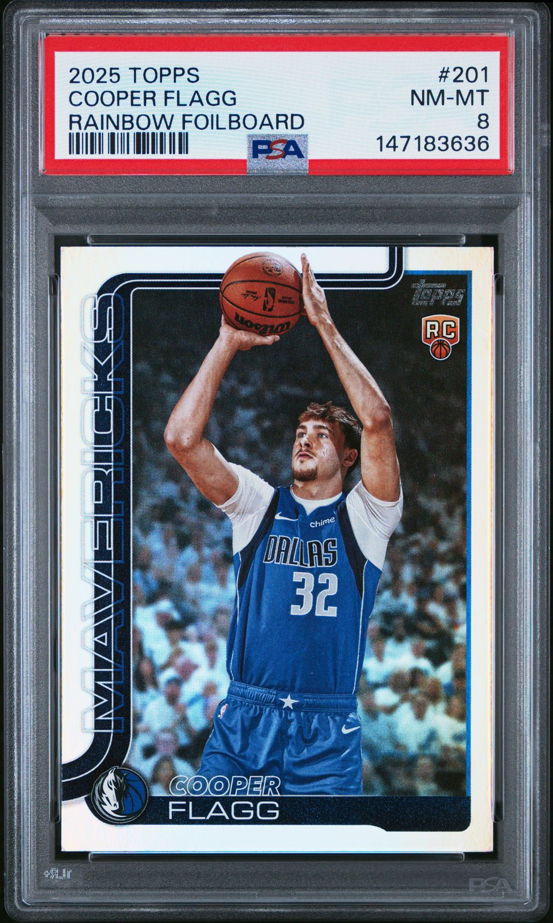 2025 Topps Cooper Flagg #201 (Rainbow Foilboard) Nm-Mt 8 front