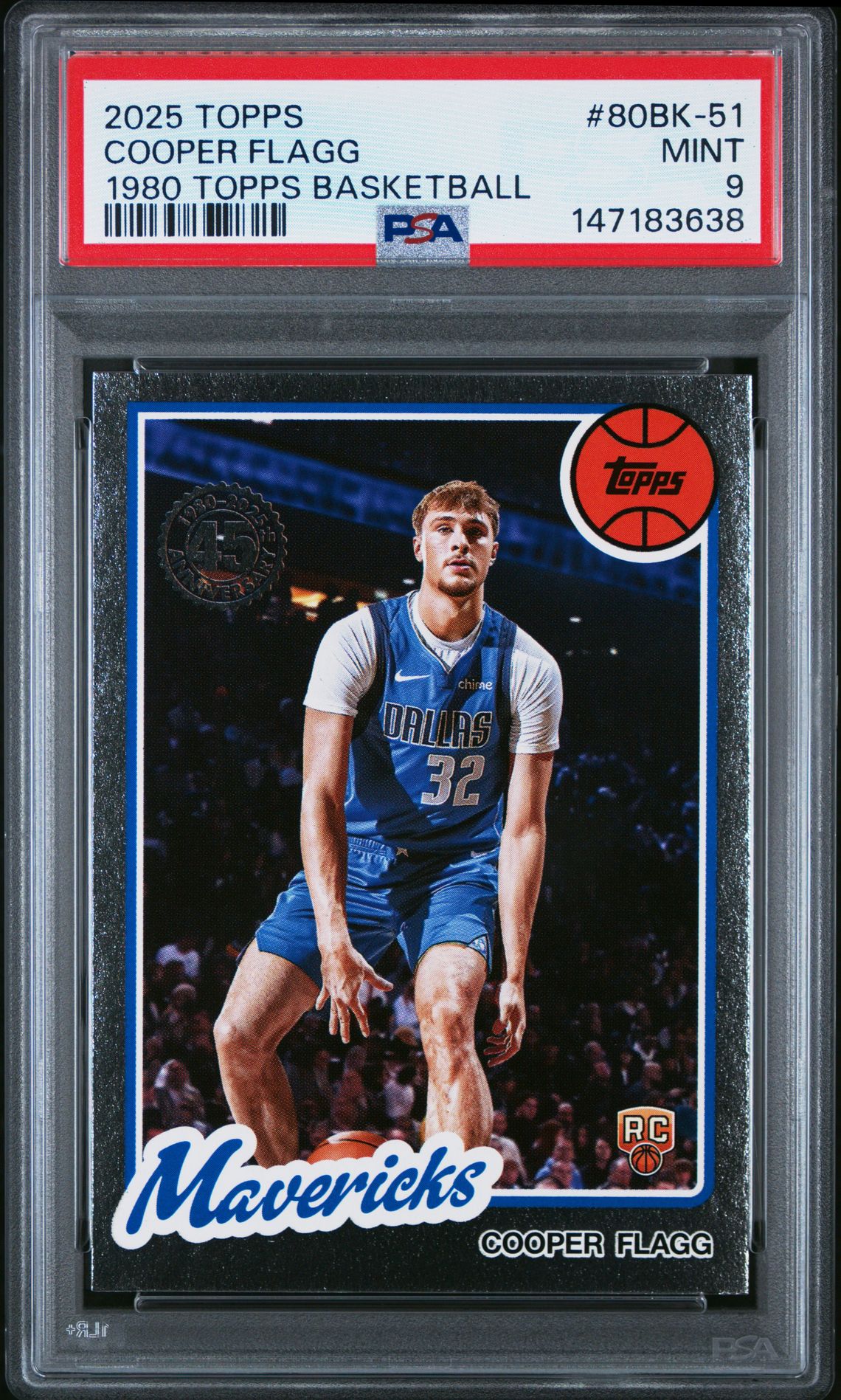 2025 Topps 1980-81 Topps Basketball Cooper Flagg #80Bk-51 Mint 9 front