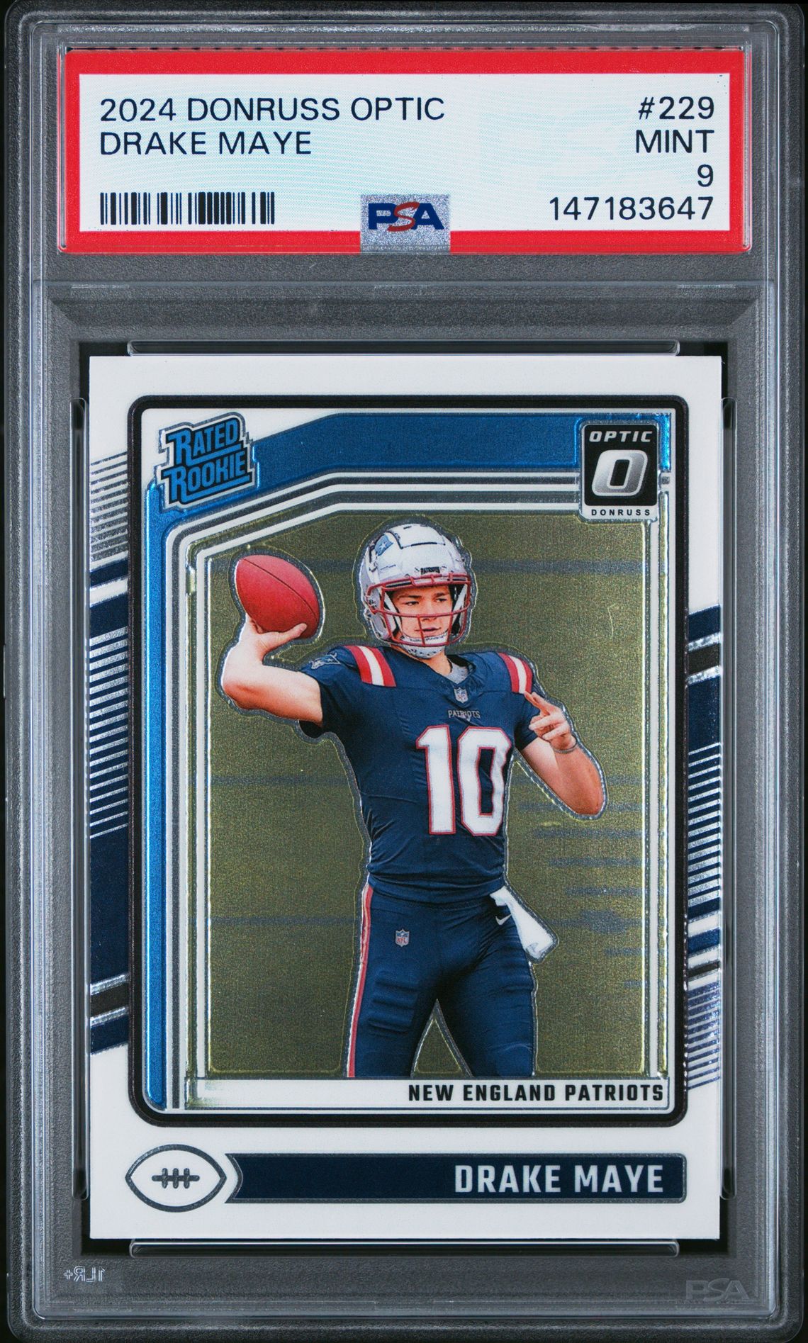 2024 Panini Donruss Optic Drake Maye #229 Mint 9 front