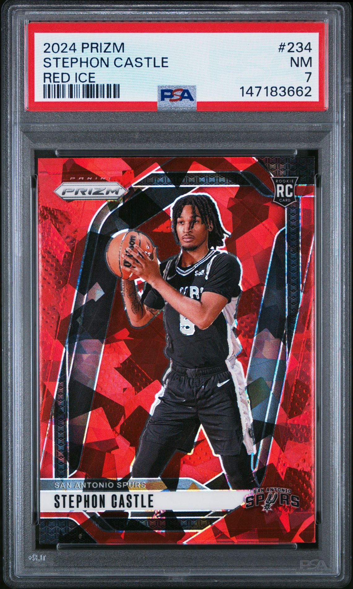 2024 Panini Prizm Stephon Castle #234 (Red Ice) Nm 7 front