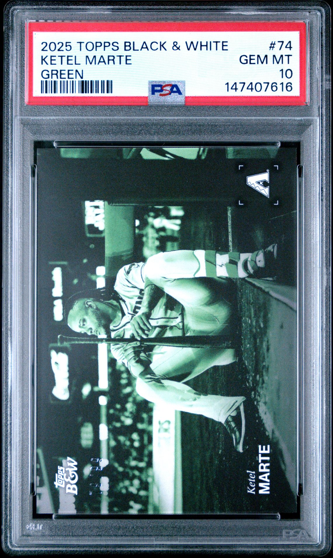 2025 Topps TOPPS BLACK AND WHITE GREEN #74 Ketel Marte front