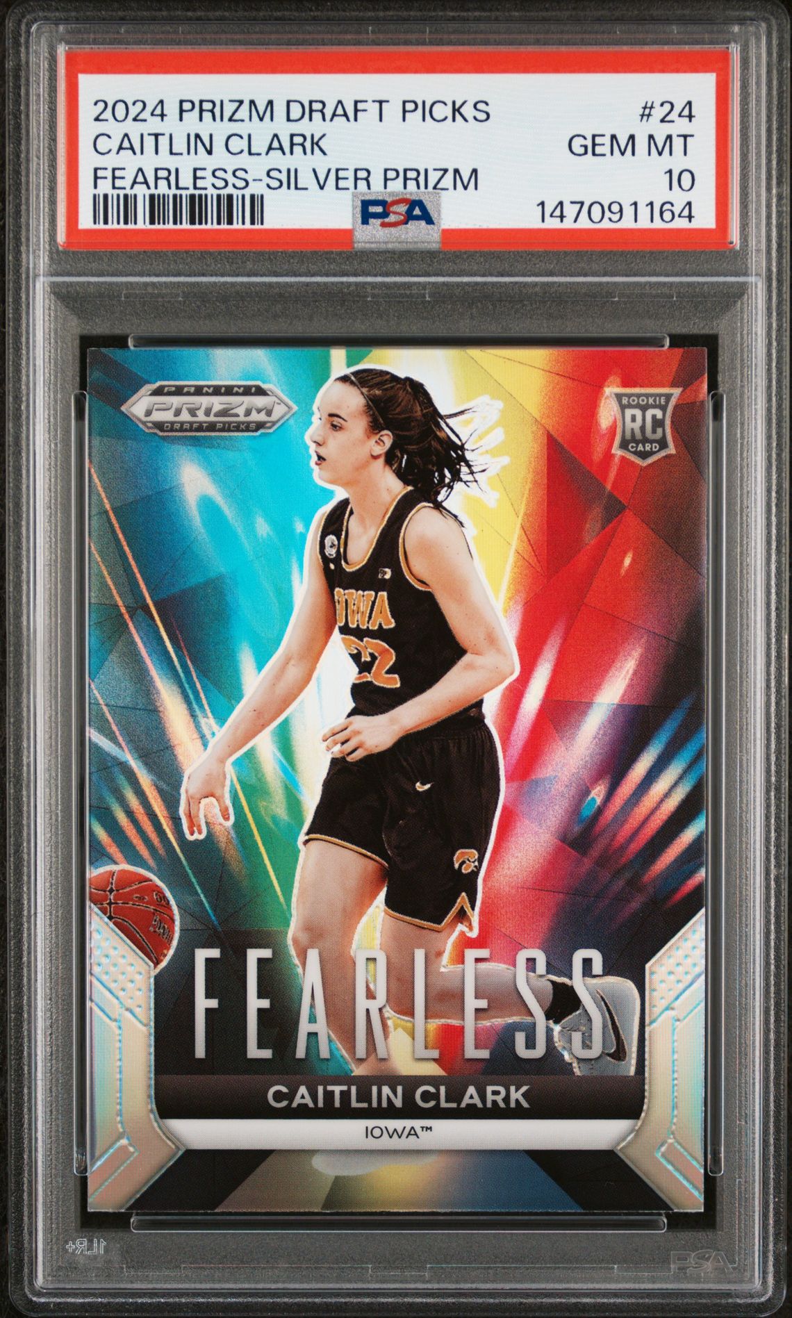 2024 Panini PANINI PRIZM DRAFT PICKS FEARLESS SILVER PRIZM #24 Caitlin Clark front