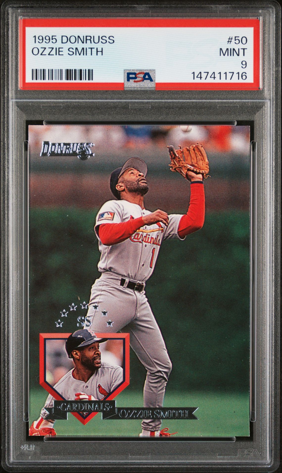 1995 Panini DONRUSS #50 Ozzie Smith front