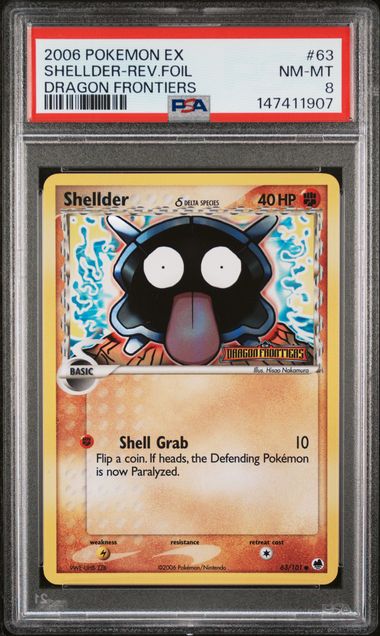 2006 Pokemon EX Dragon Frontiers Dragonfrontiers Foil #63 Shellder front