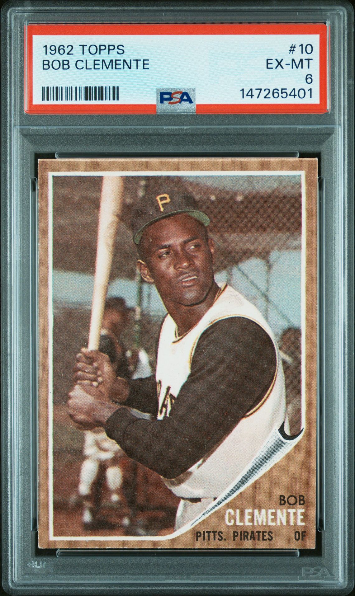 1962 Topps Bob Clemente #10 Ex-Mt 6 front