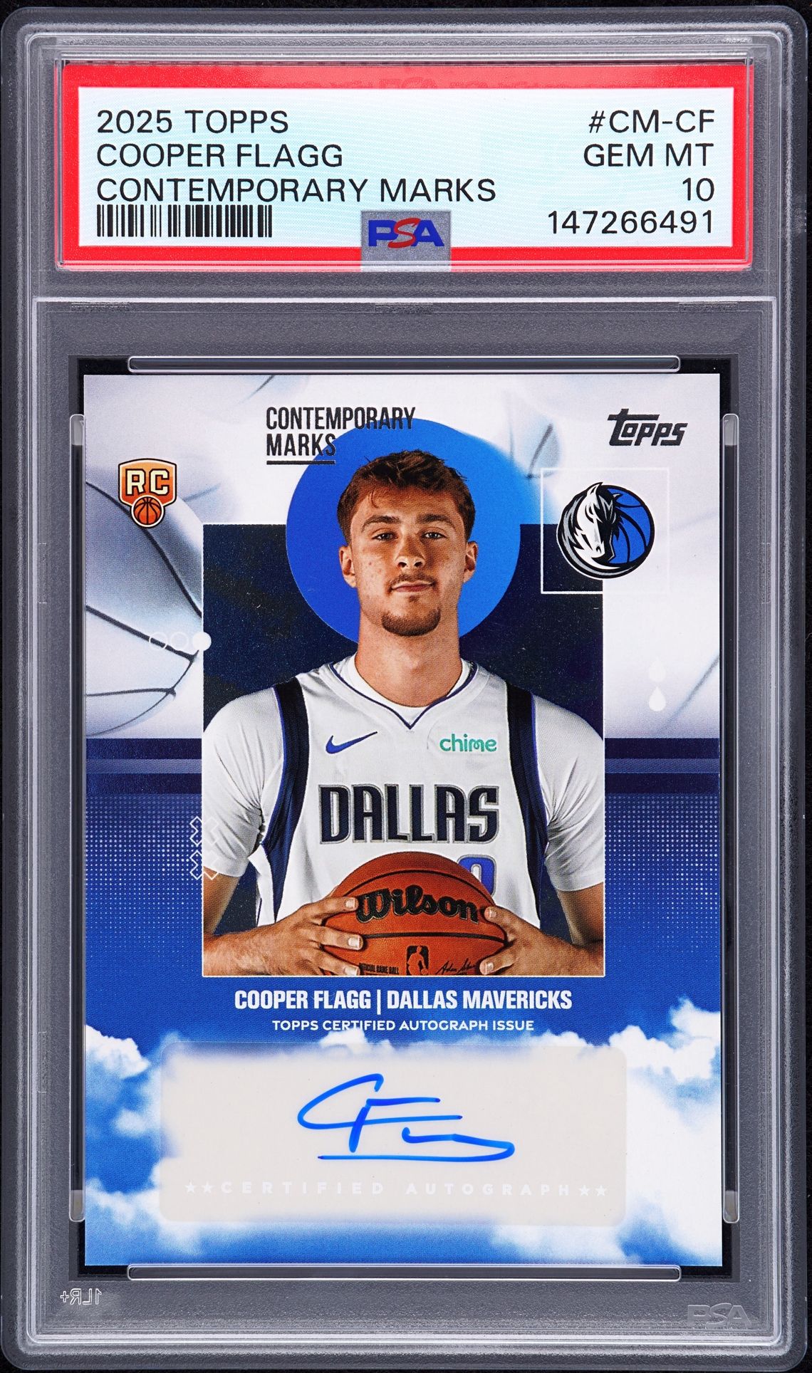 2025 Topps Contemporary Marks Cooper Flagg #Cm-Cf Gem Mt 10 front