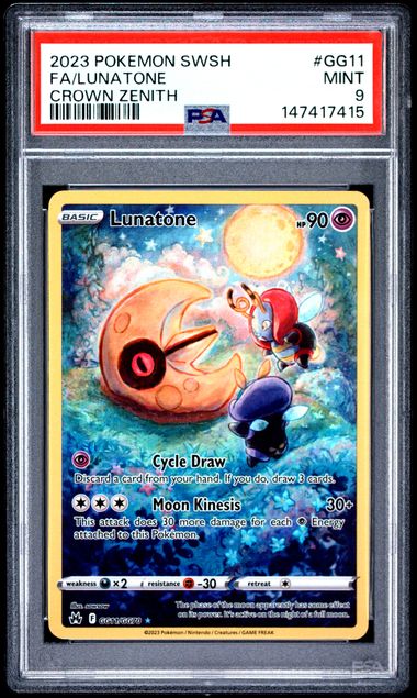 2023 Pokemon Crown Zenith Holo #GG11 Lunatone front