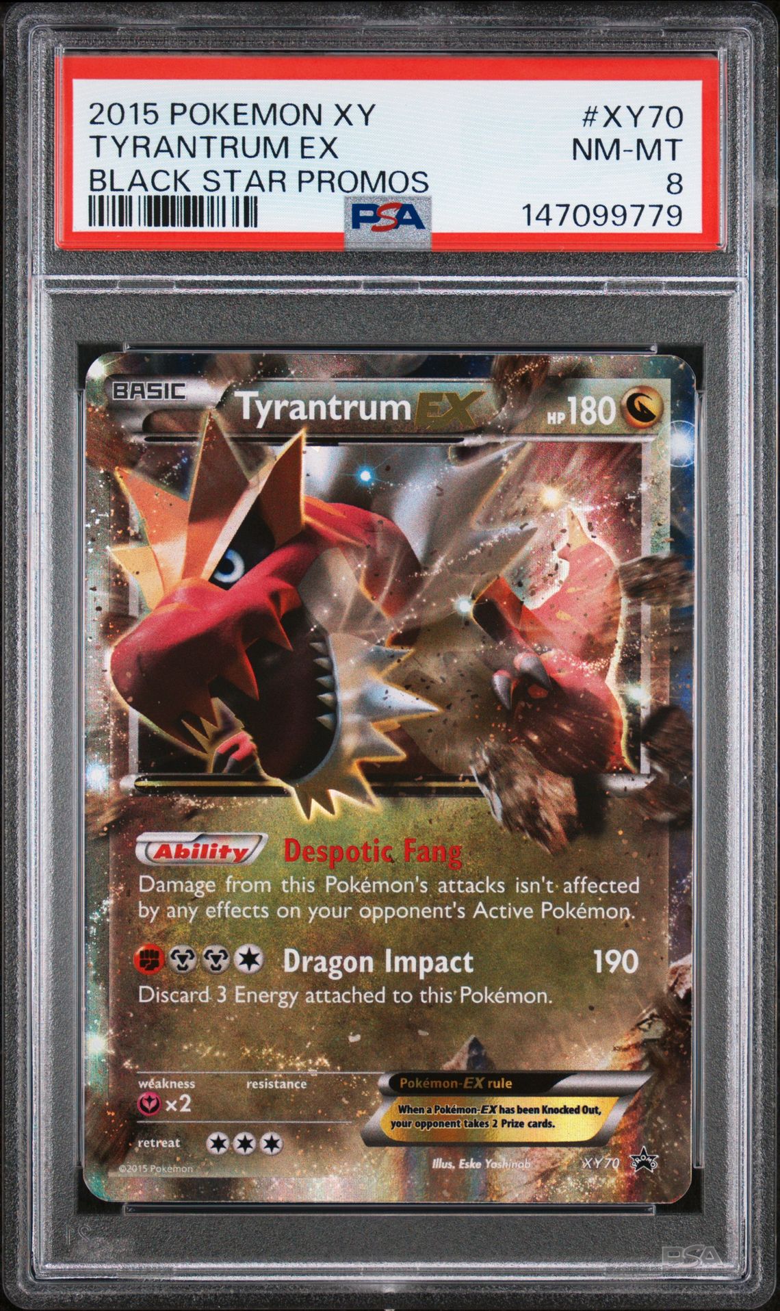 2015 Pokemon POKEMON XY BLACK STAR PROMOS #XY70 Tyrantrum Ex front
