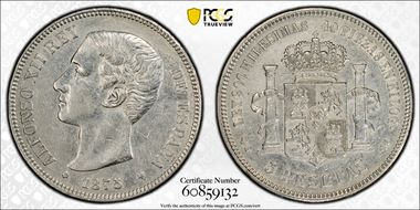 1875-DE M 5 Pta (1875) N1