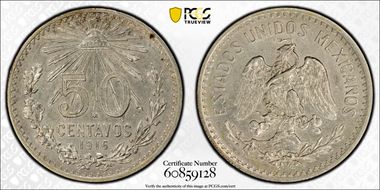 1916-M 50C KM-445  Ag AU55