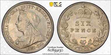 1901 6D S-3941 MS64